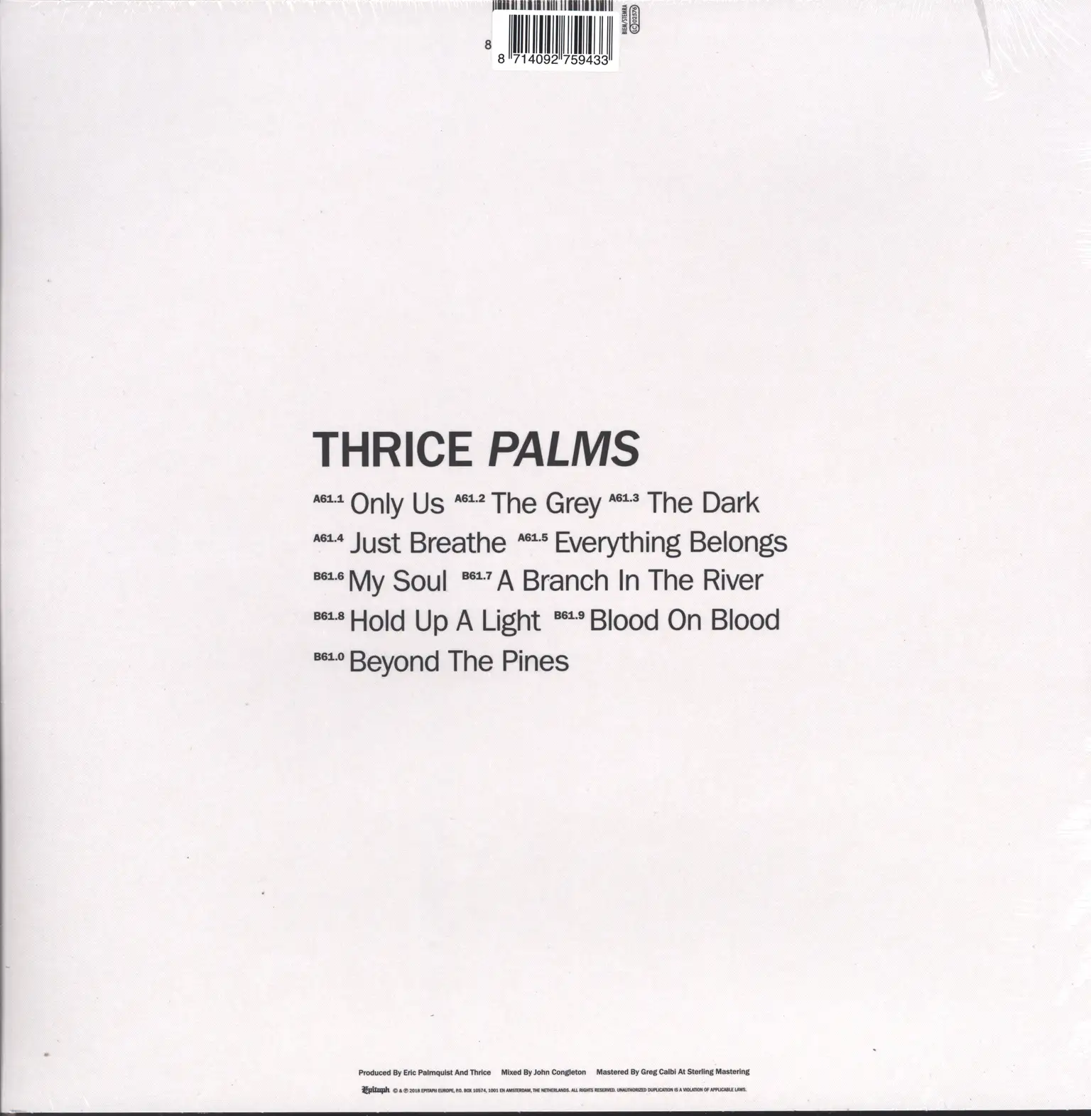 Thrice: Palms, LP (Vinyl)