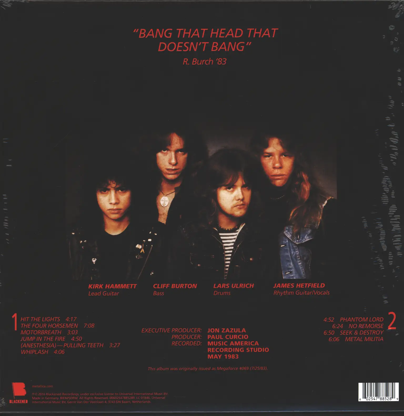Metallica: Kill 'Em All, LP (Vinyl)