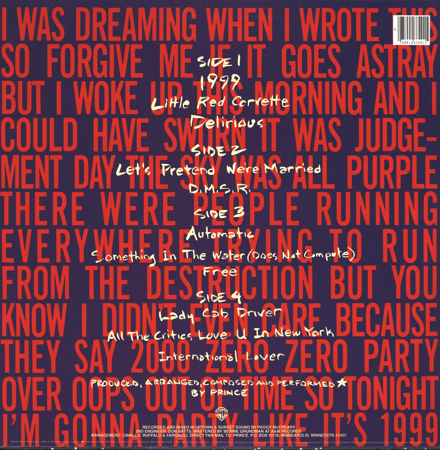 Prince: 1999, 2×LP (Vinyl)