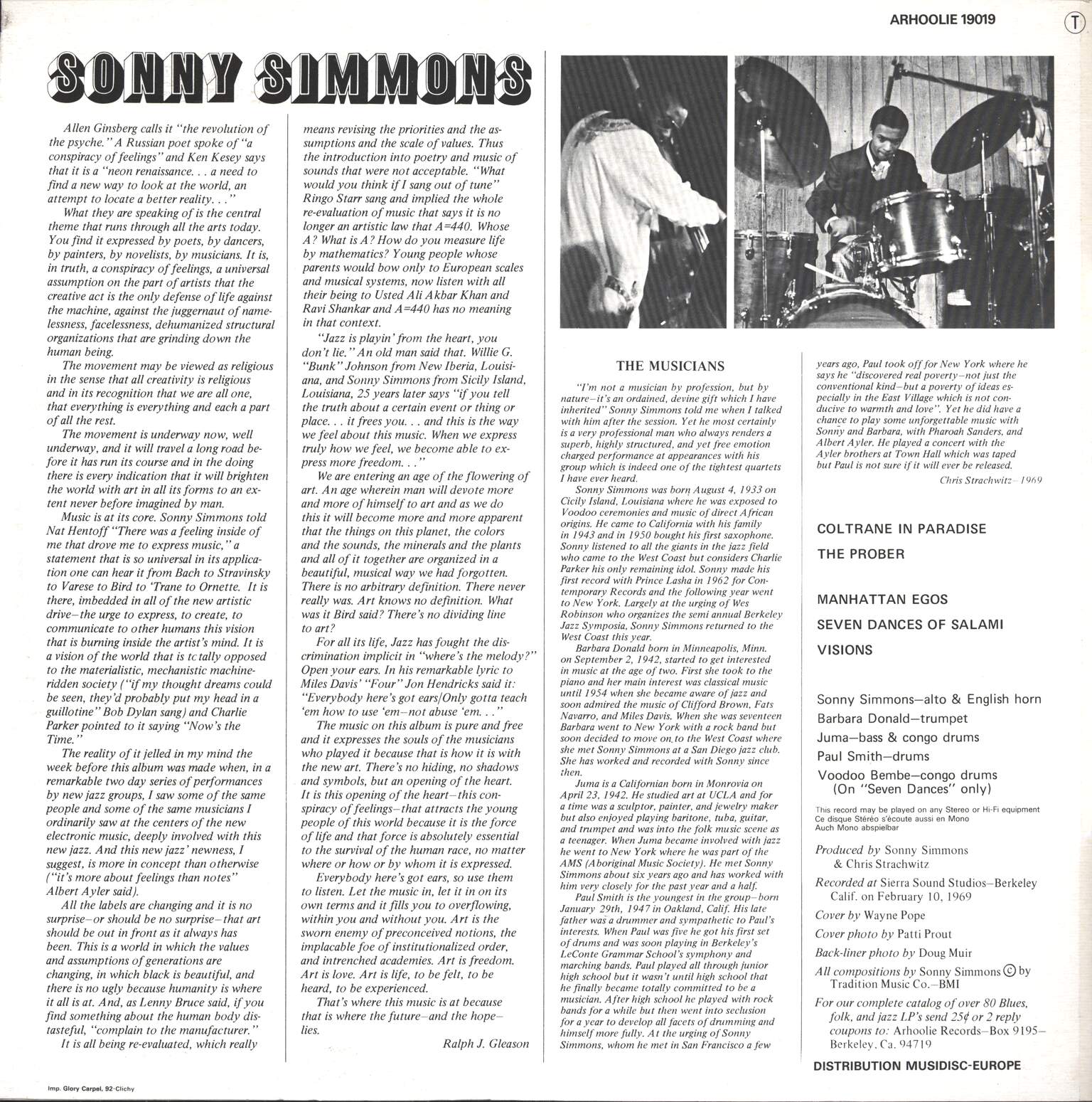 Sonny Simmons: Manhattan Egos, LP (Vinyl)