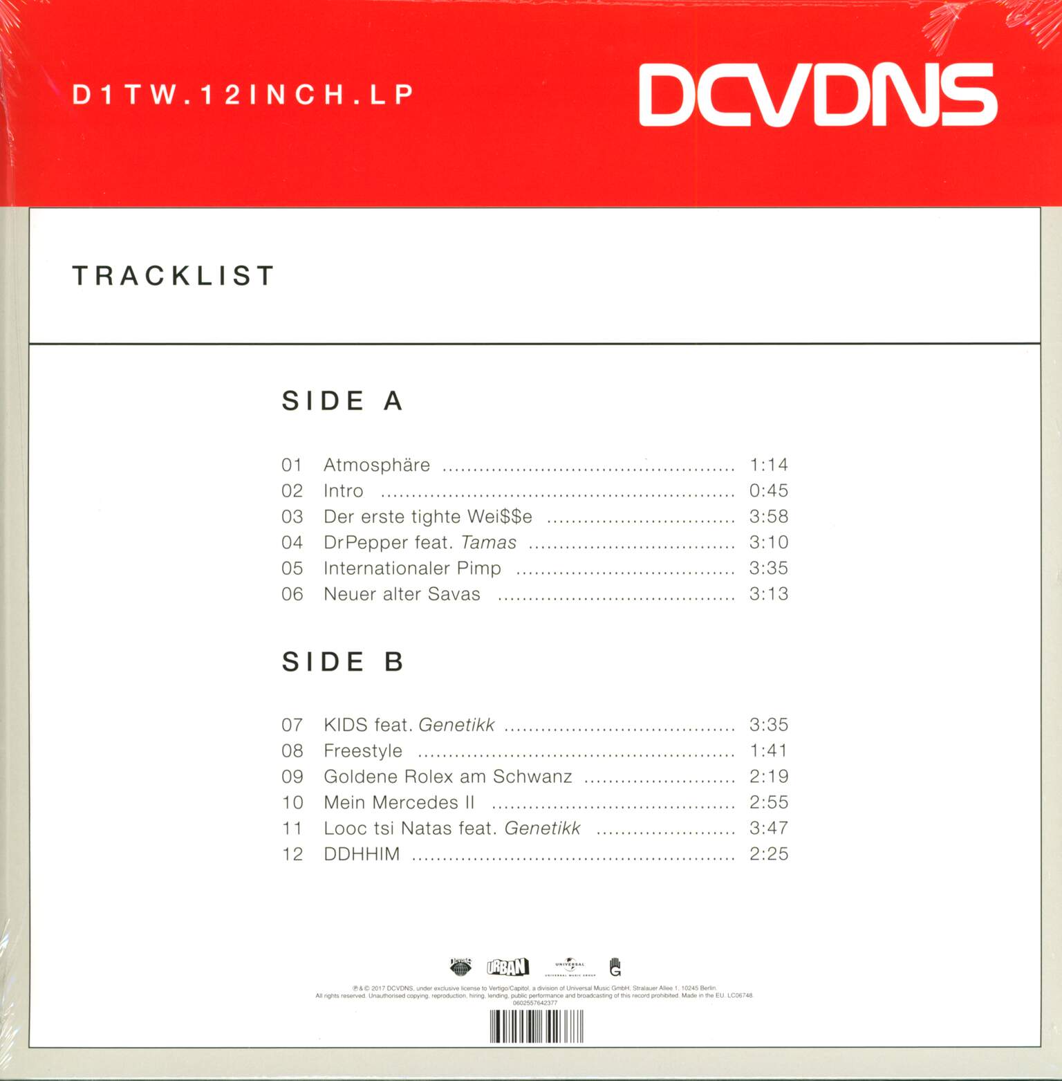DCVDNS: Der Erste Tighte Wei$$e, LP (Vinyl)