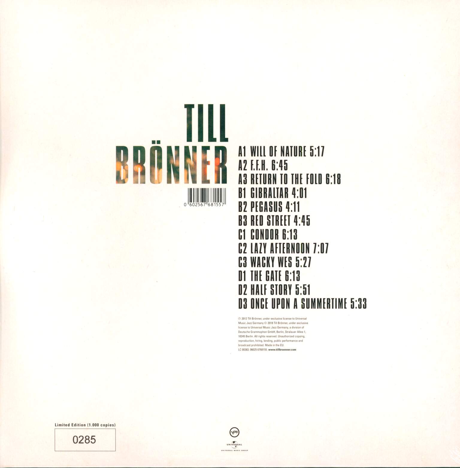 Till Brönner: Till Brönner, 2×LP (Vinyl)