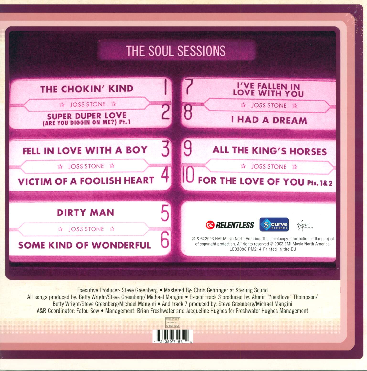 Joss Stone: The Soul Sessions, LP (Vinyl)