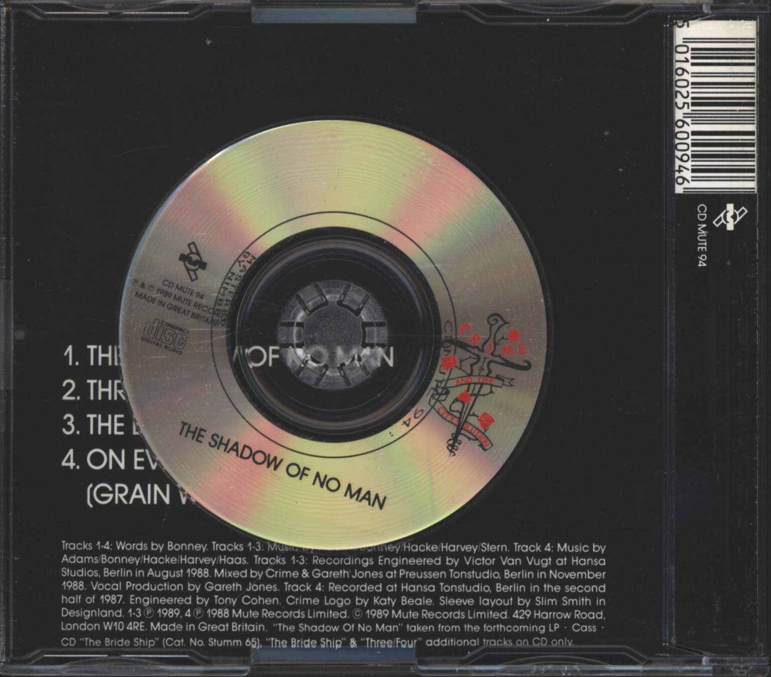 Crime & the City Solution: The Shadow Of No Man, Mini CD
