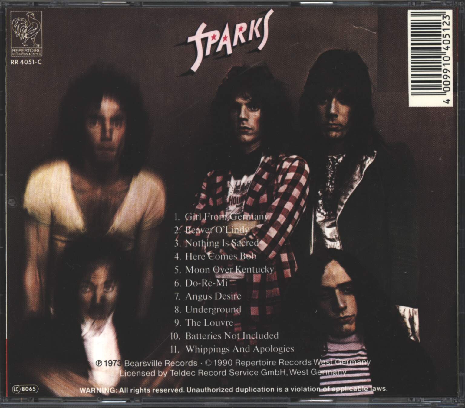 Sparks: A Woofer In Tweeter's Clothing, CD