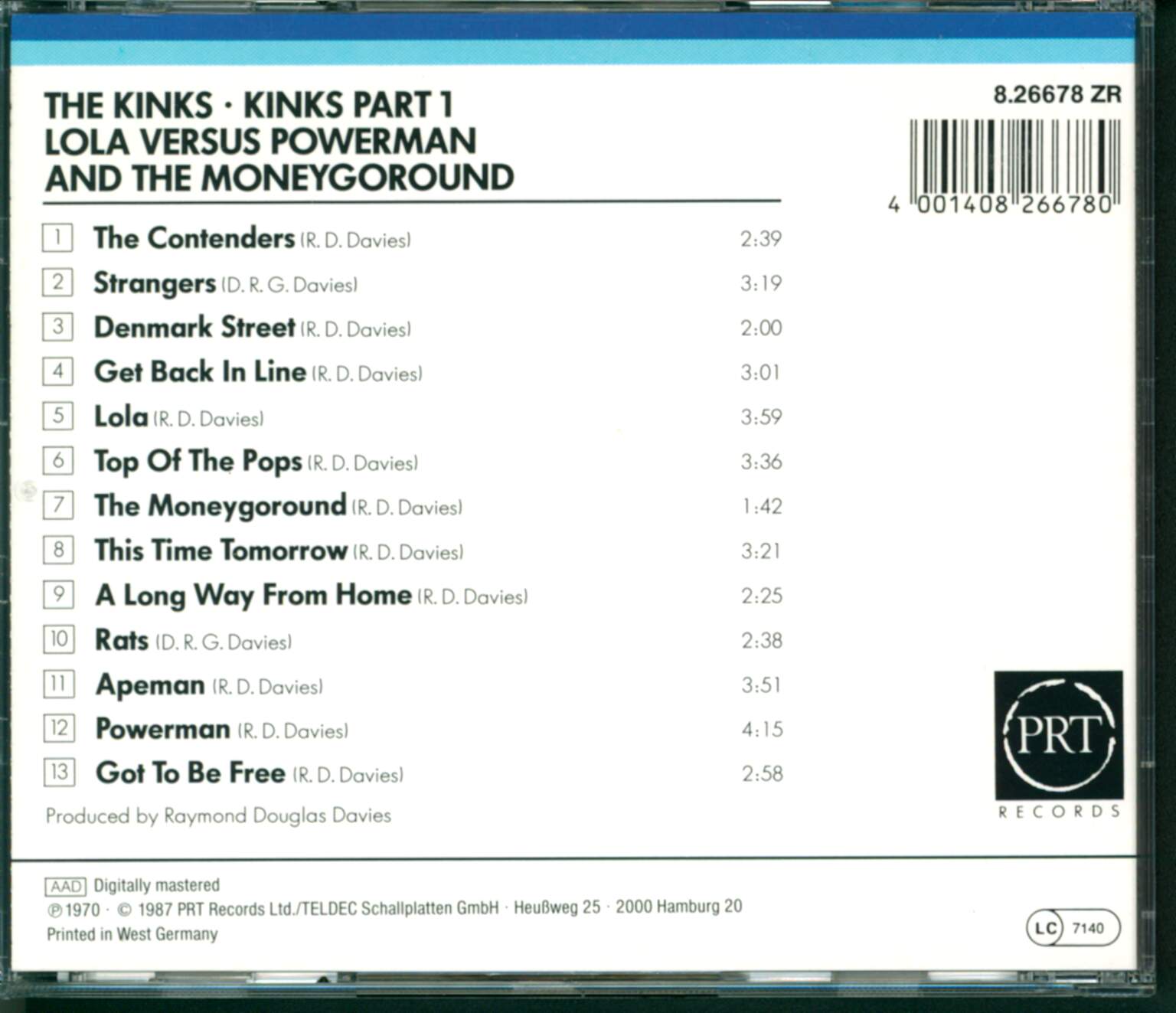 The Kinks: Kinks Part 1 Lola Versus Powerman And The Moneygoround, CD