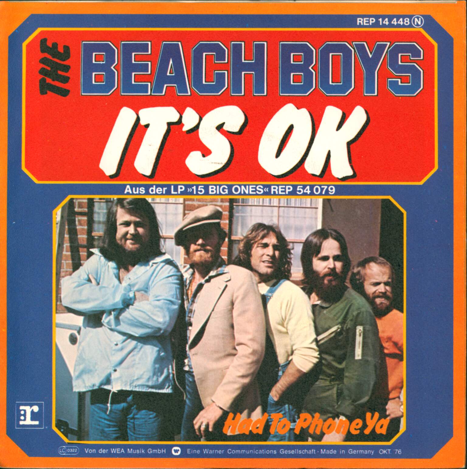 The Beach Boys: It's O.K., 7" Single (Vinyl)
