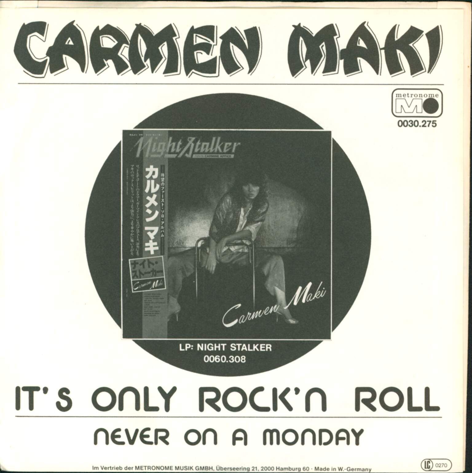 Carmen Maki: It's Only Rock'n Roll, 7" Single (Vinyl)