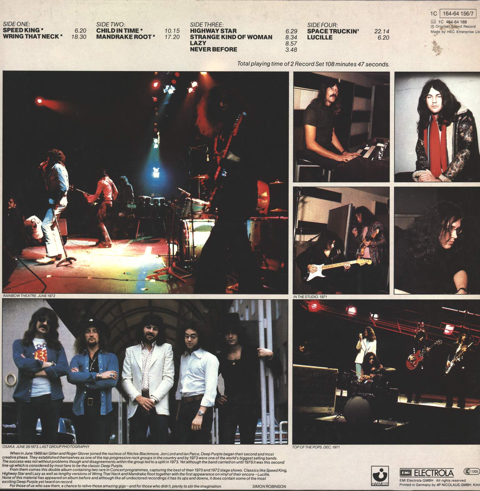 Deep Purple: In Concert, LP (Vinyl)