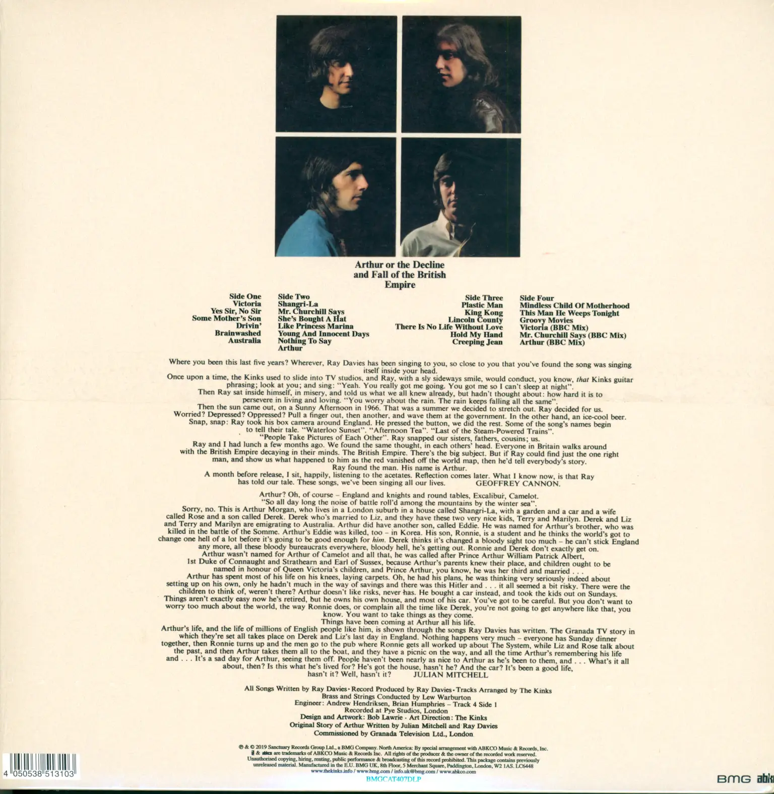 The Kinks Arthur Or The Decline And Fall Of The British Empire 24 90 Encontrou algum erro na letra? rockers de