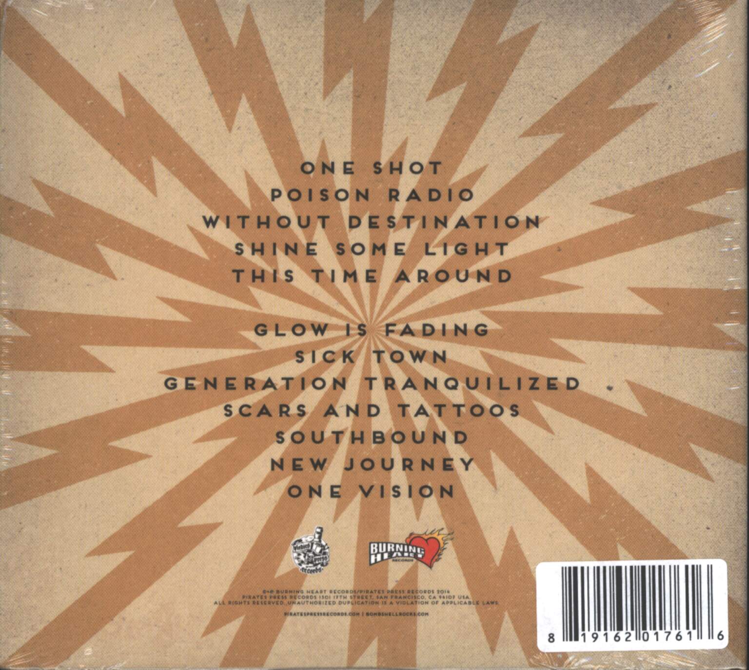 Bombshell Rocks: Generation Tranquilized, CD