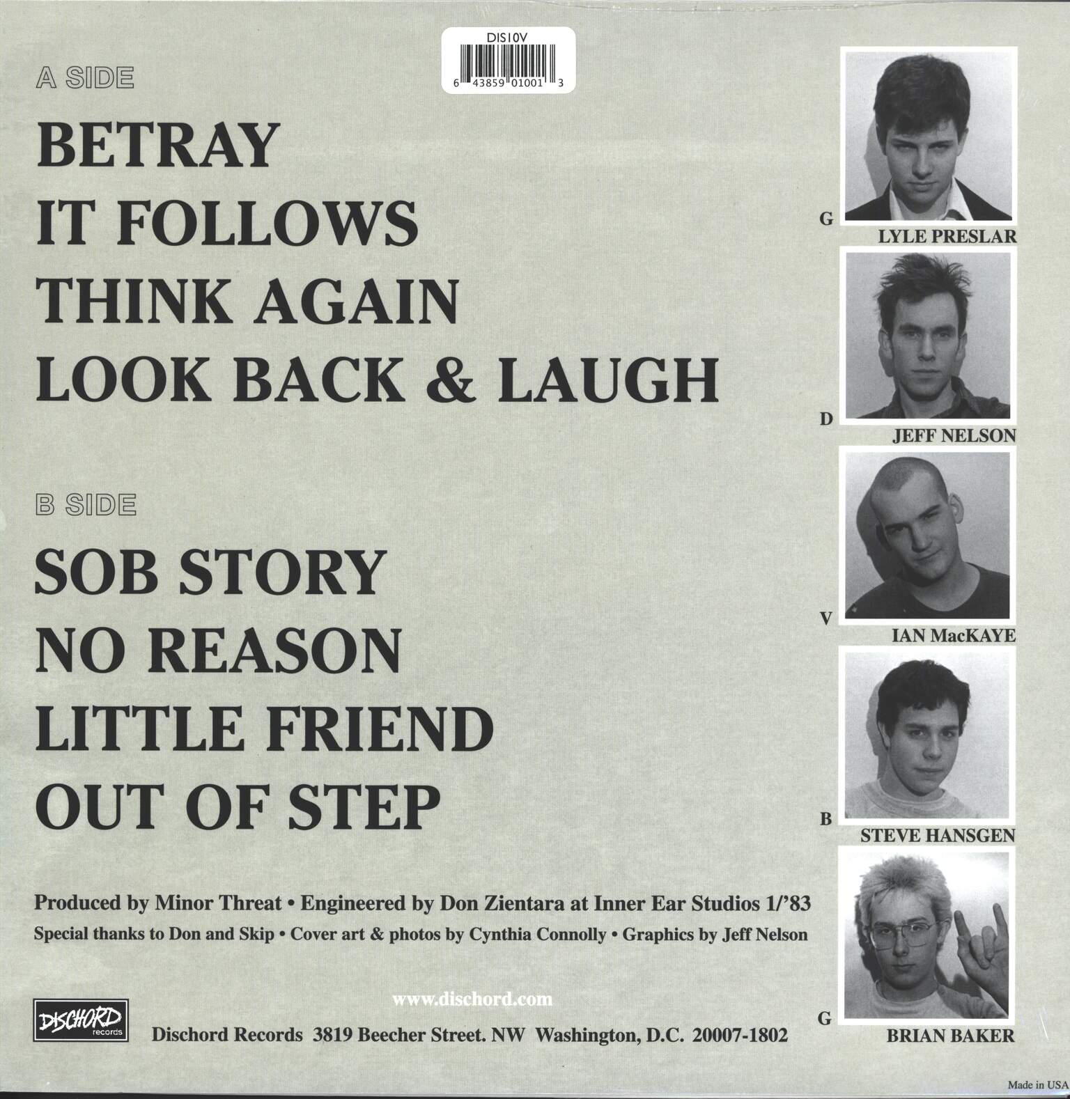 Minor Threat: Out Of Step, 12" Maxi Single (Vinyl)