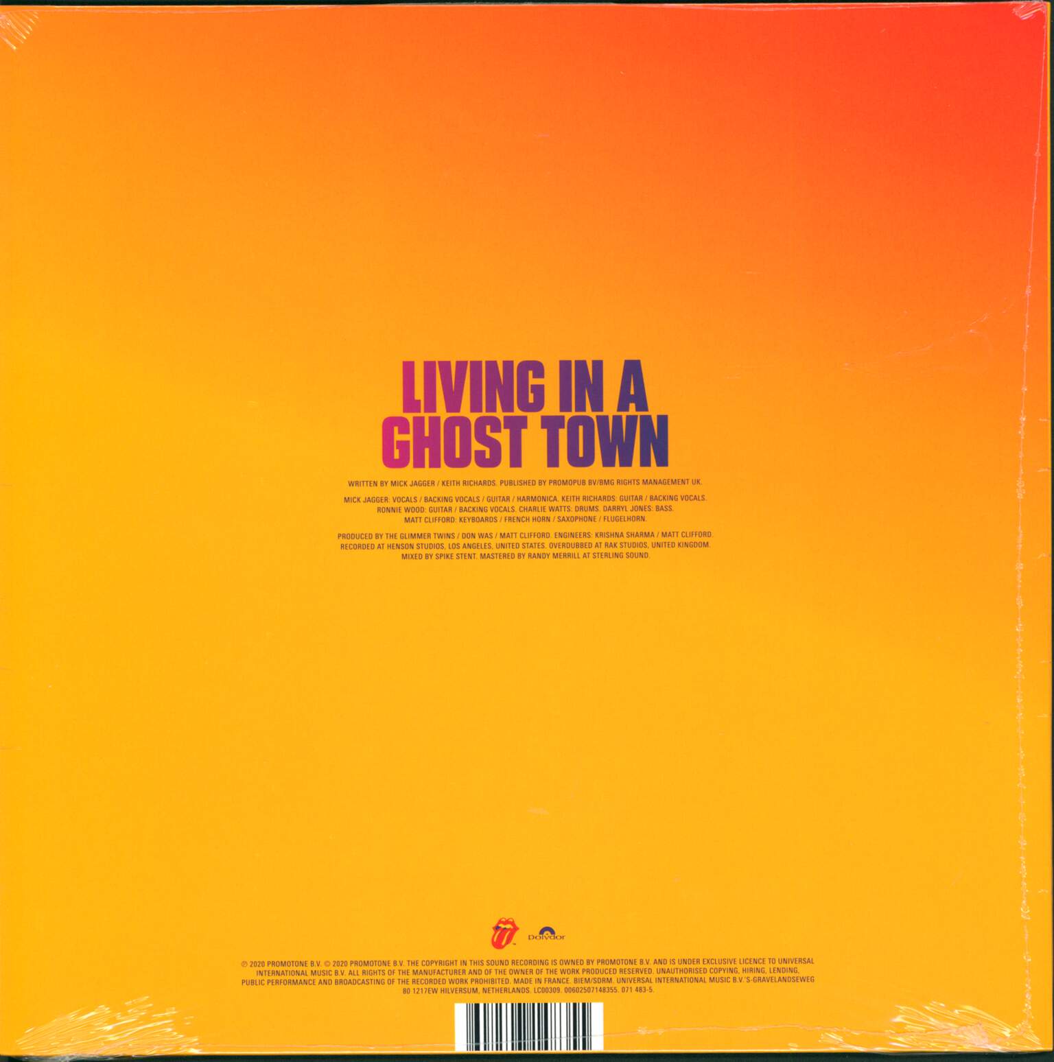 The Rolling Stones: Living In A Ghost Town, 10" Vinyl EP