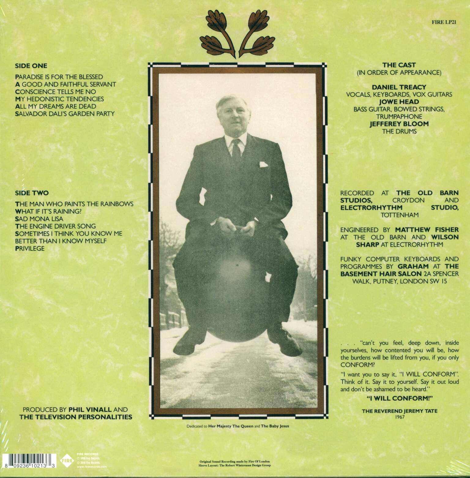 Television Personalities: Privilege, LP (Vinyl)
