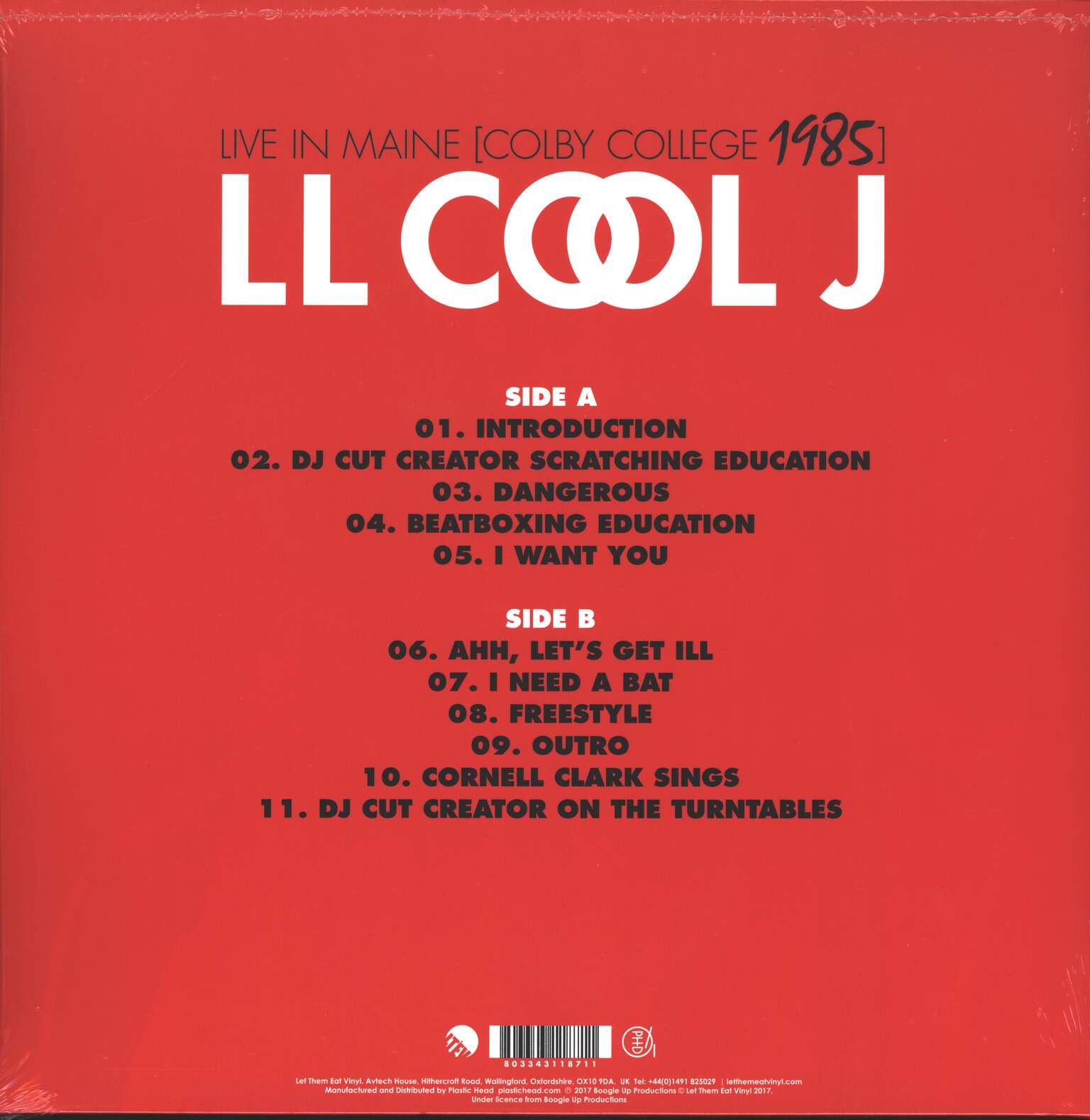 Ll Cool J: Live In Maine (Colby College 1985), LP (Vinyl)