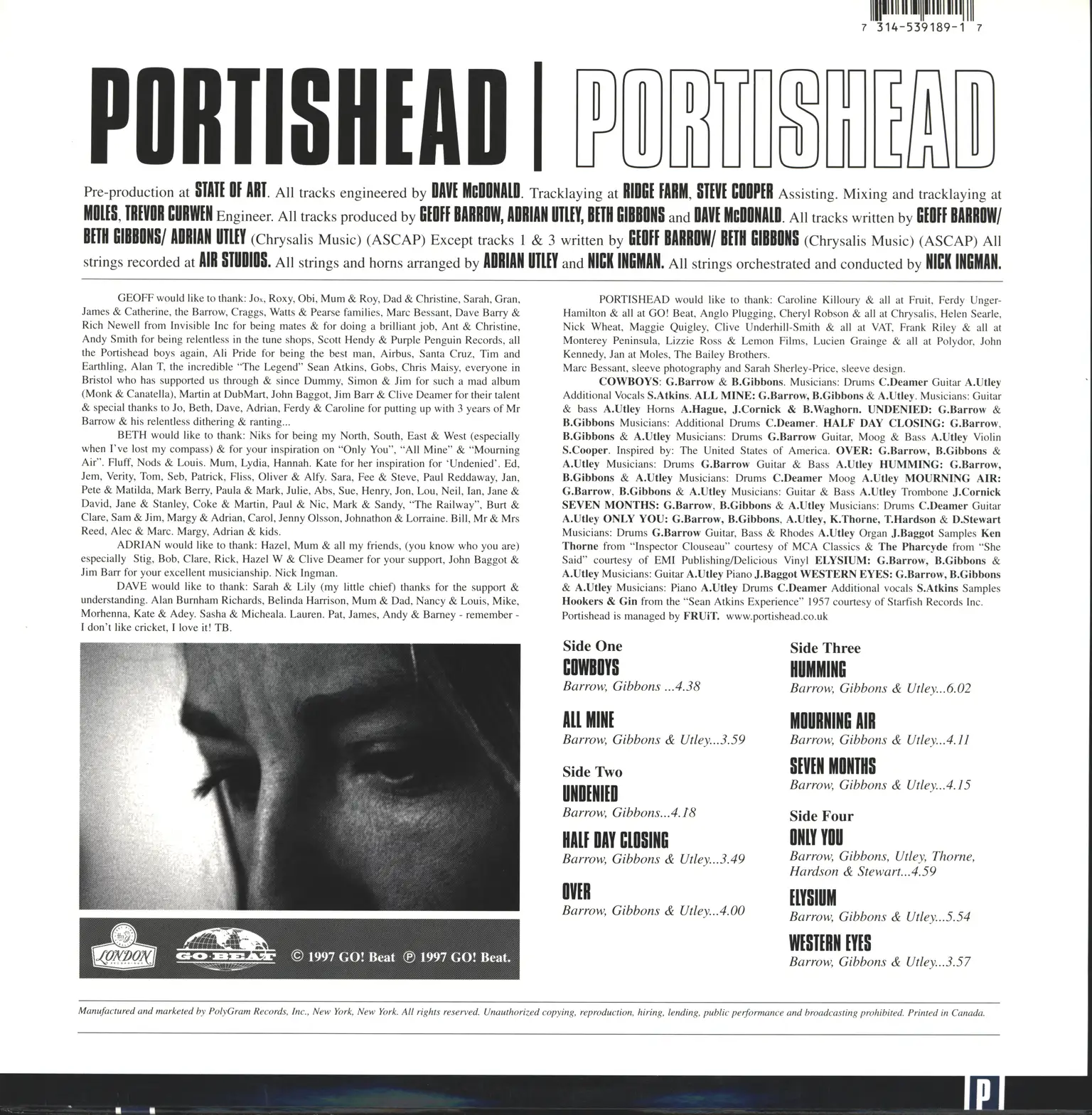 Portishead: Portishead, 2×LP (Vinyl)