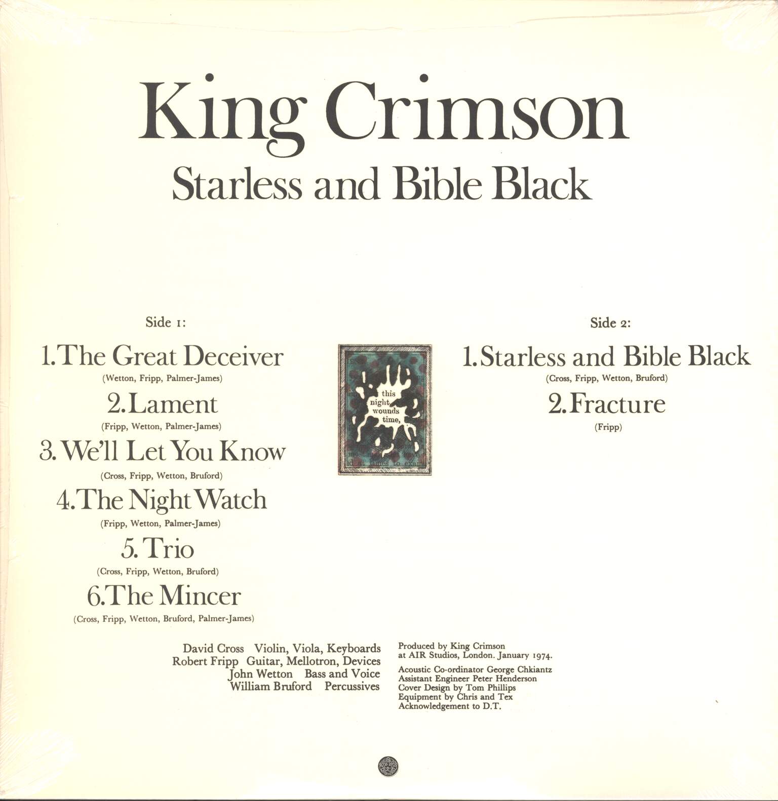 King Crimson: Starless And Bible Black, LP (Vinyl)