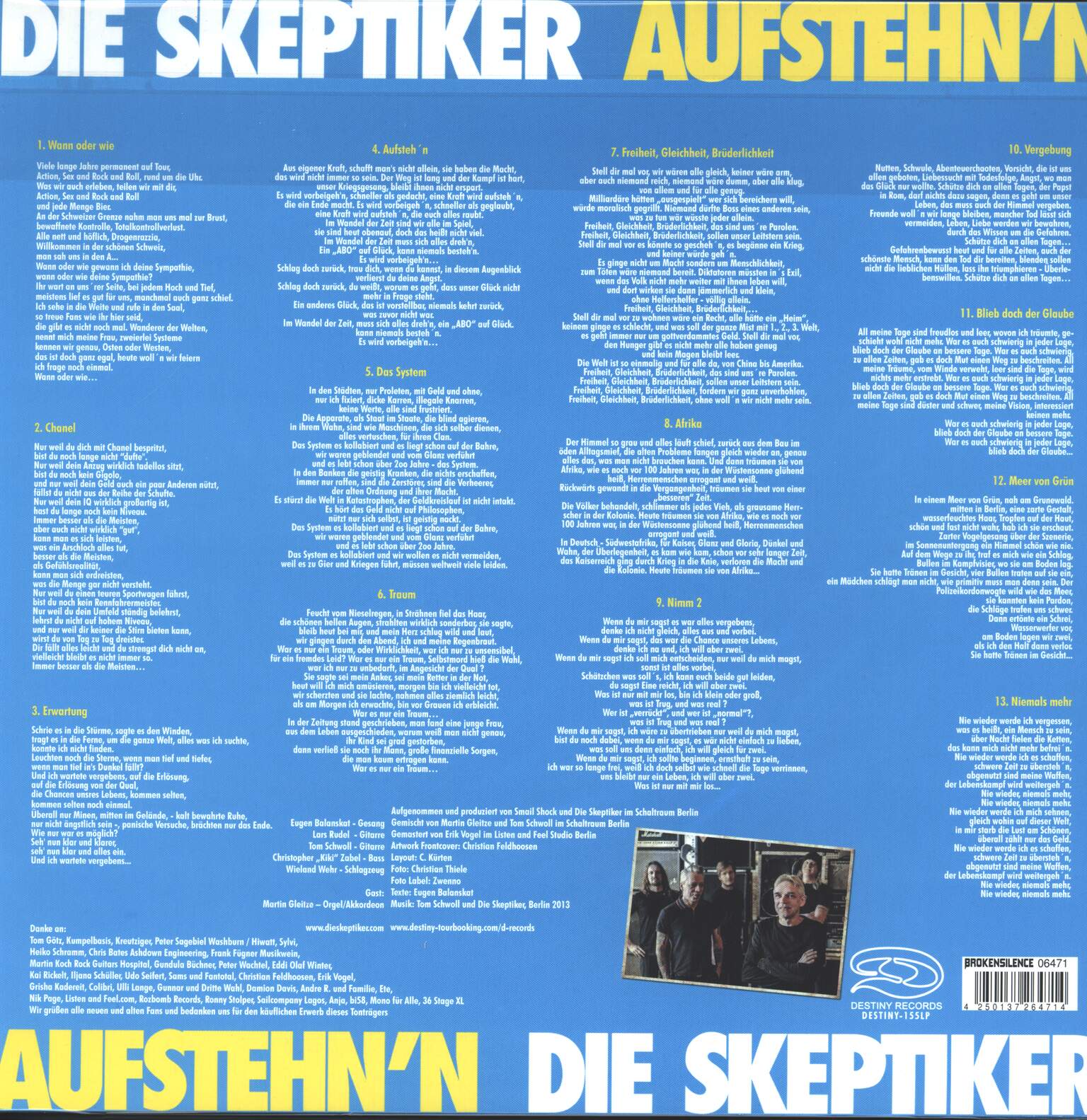 Die Skeptiker: Aufsteh'n, LP (Vinyl)