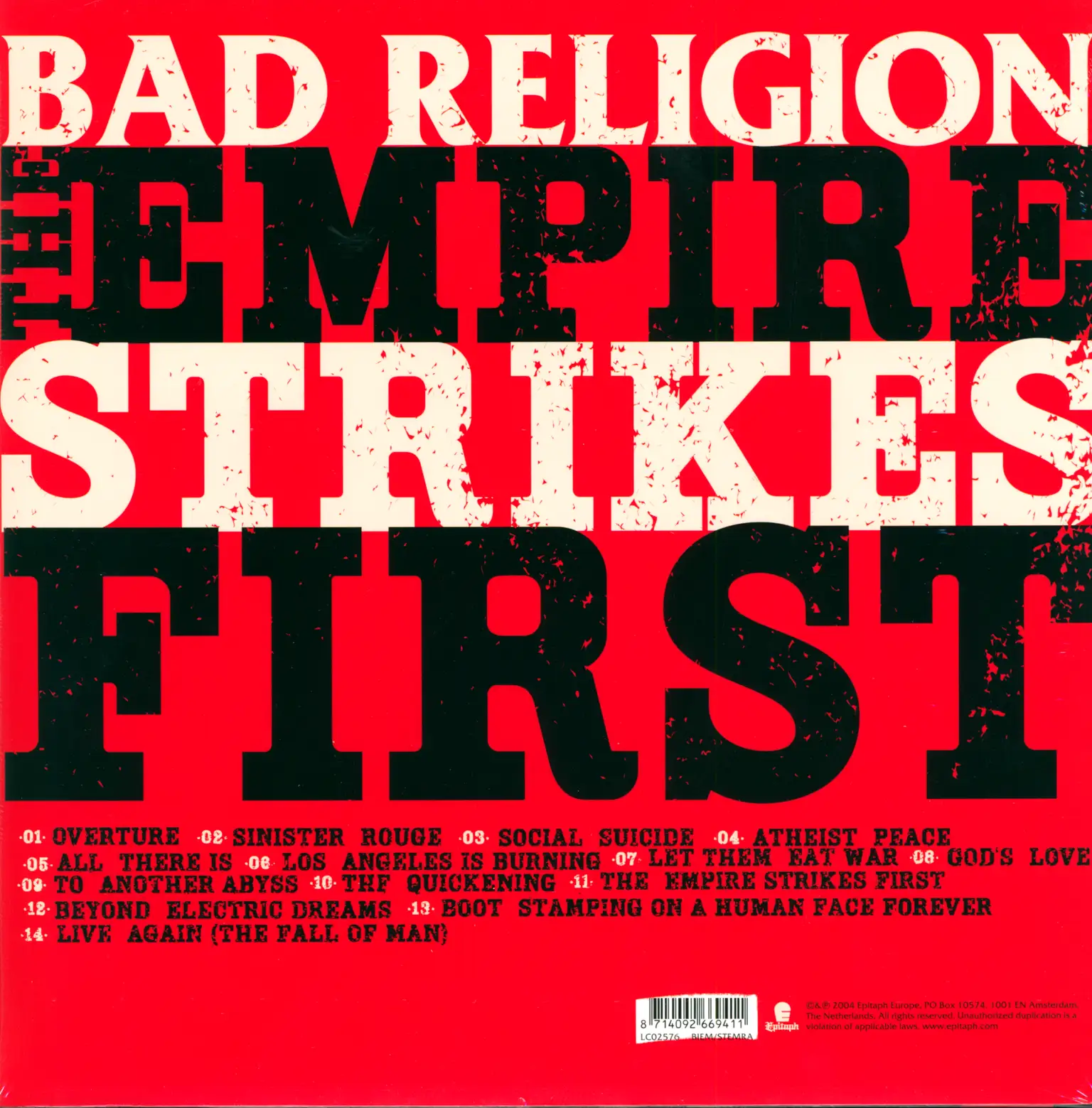 Bad Religion: The Empire Strikes First, LP (Vinyl)