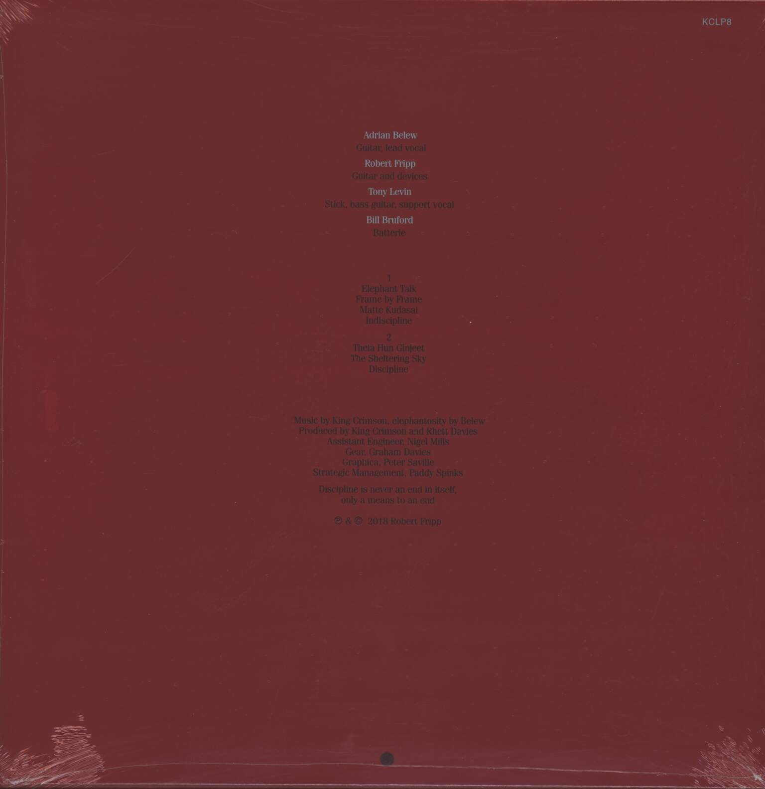 King Crimson: Discipline, LP (Vinyl)