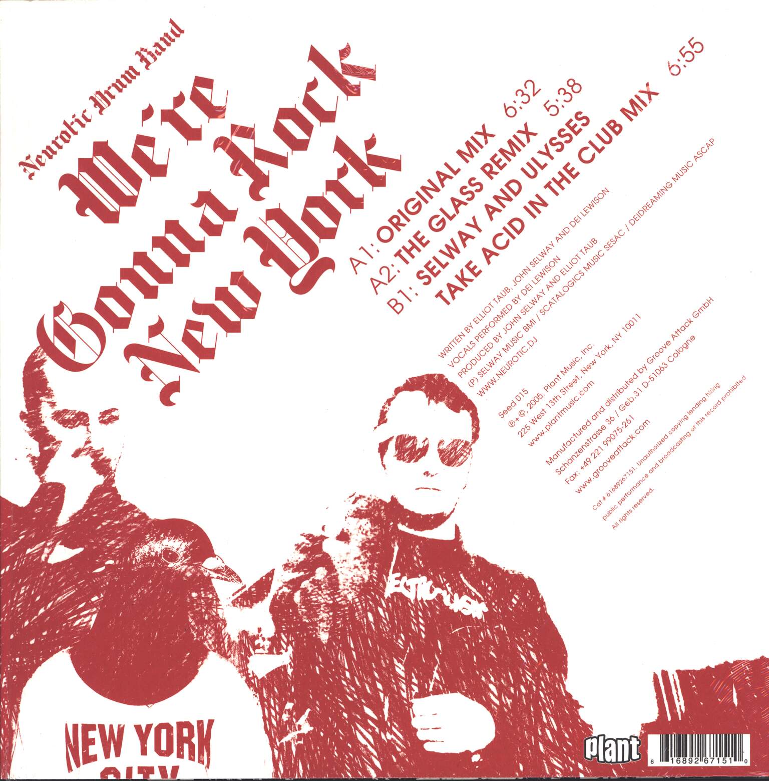 Neurotic Drum Band: We're Gonna Rock New York, 12" Maxi Single (Vinyl)