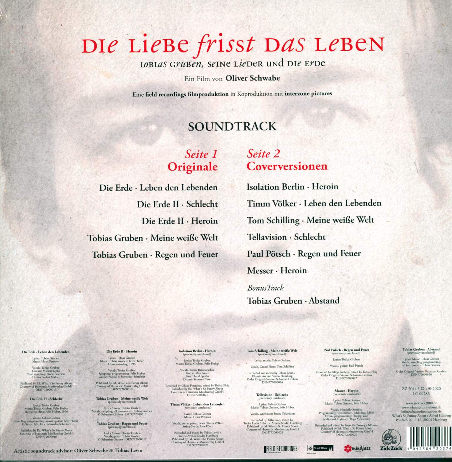 Tobias Gruben: Die Liebe frisst das Leben Soundtrack, LP (Vinyl)