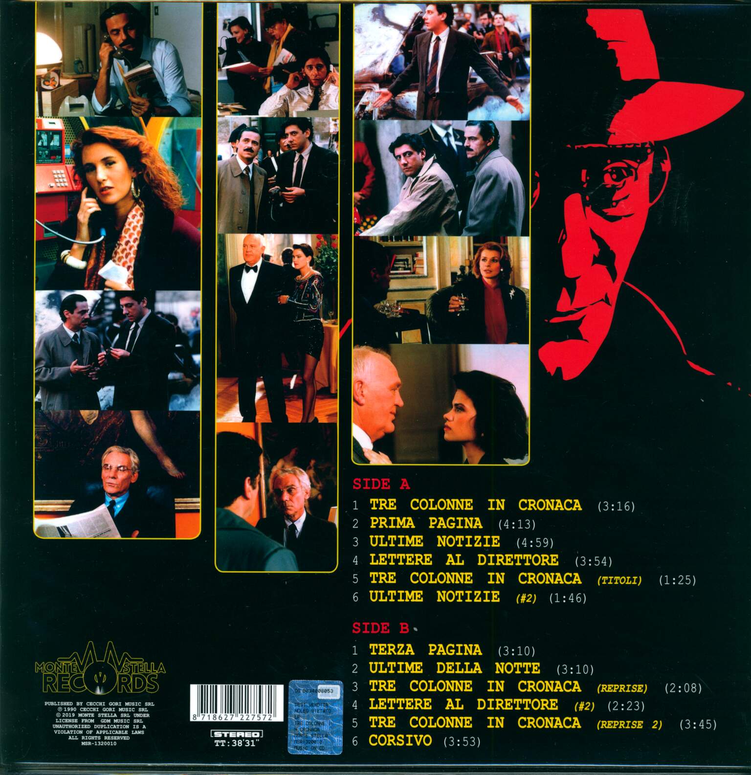 Ennio Morricone: Tre Colonne In Cronaca (Original Motion Picture Soundtrack), LP (Vinyl)