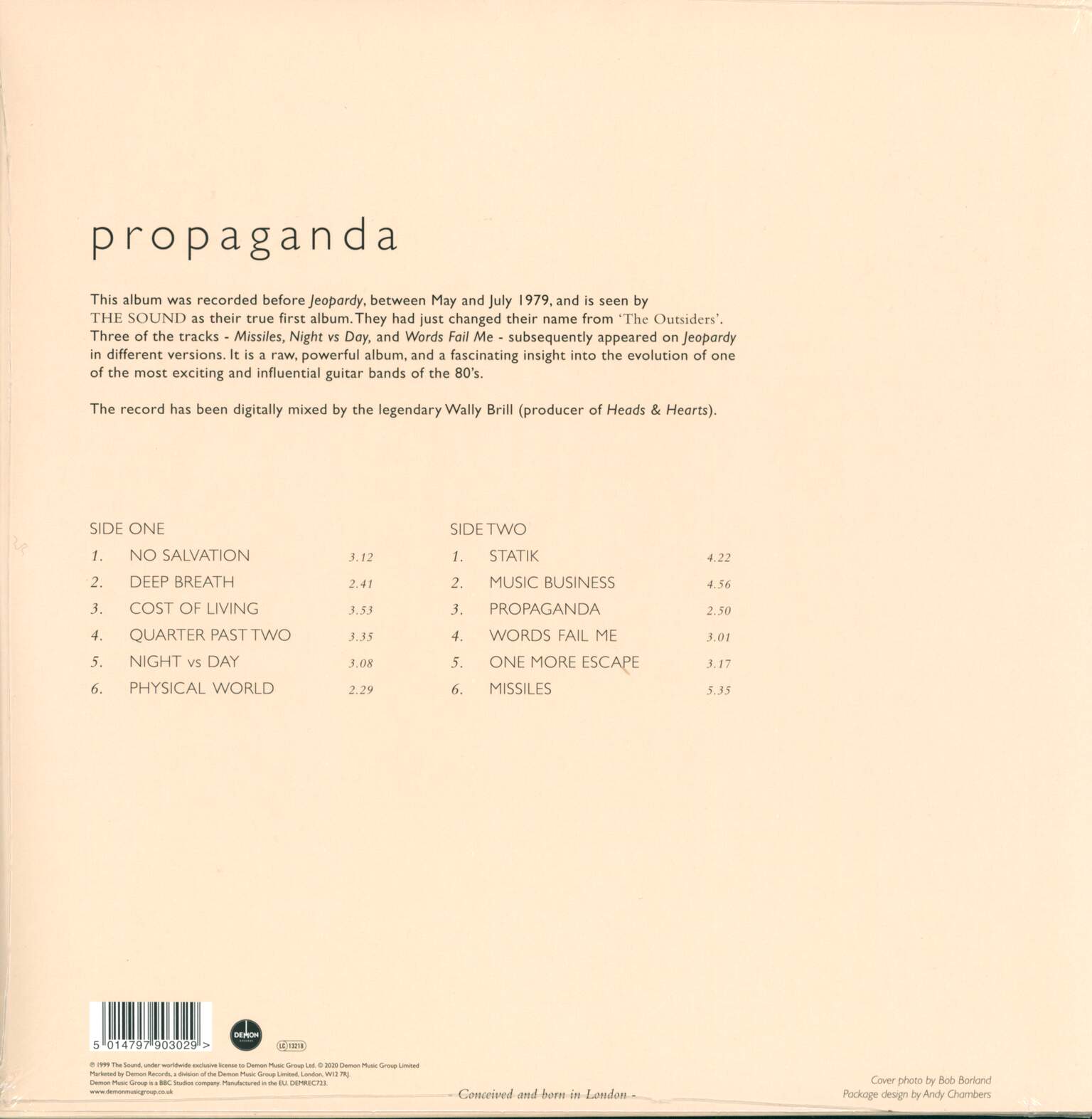 The Sound: Propaganda, LP (Vinyl)