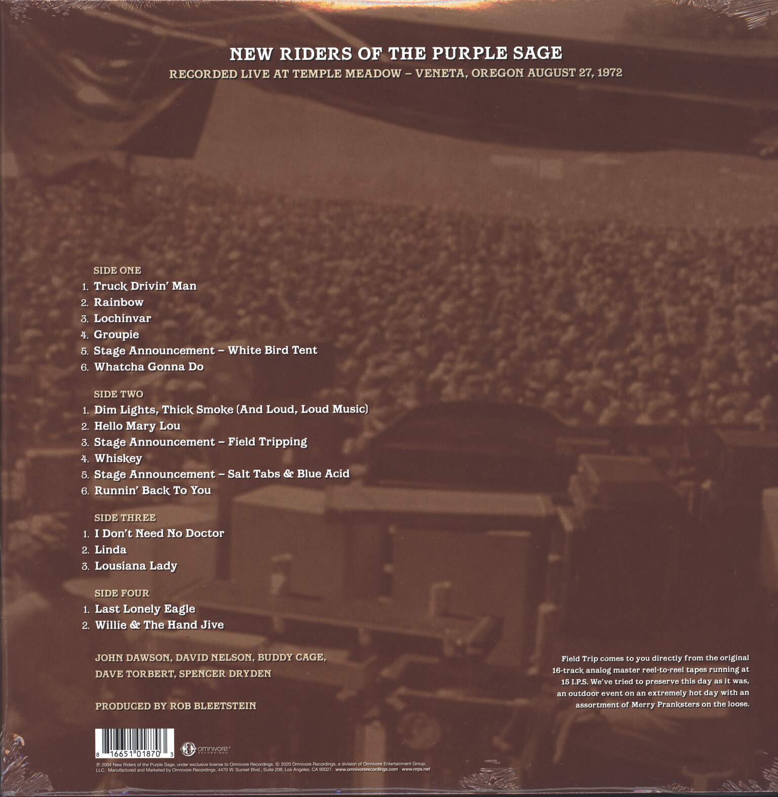 New Riders Of the Purple Sage: Field Trip, 2×LP (Vinyl)