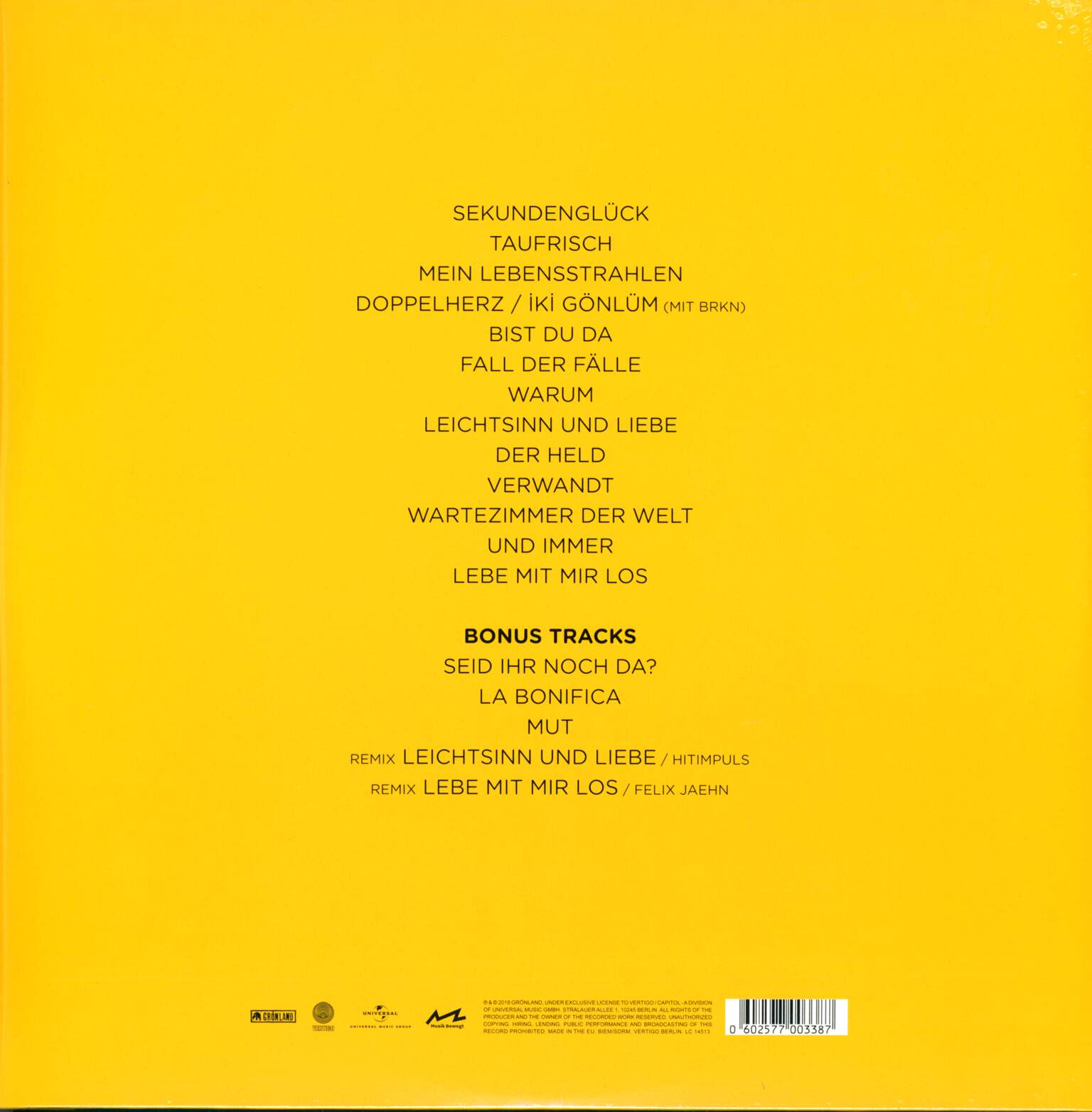 Herbert Grönemeyer: Tumult, 2×LP (Vinyl)