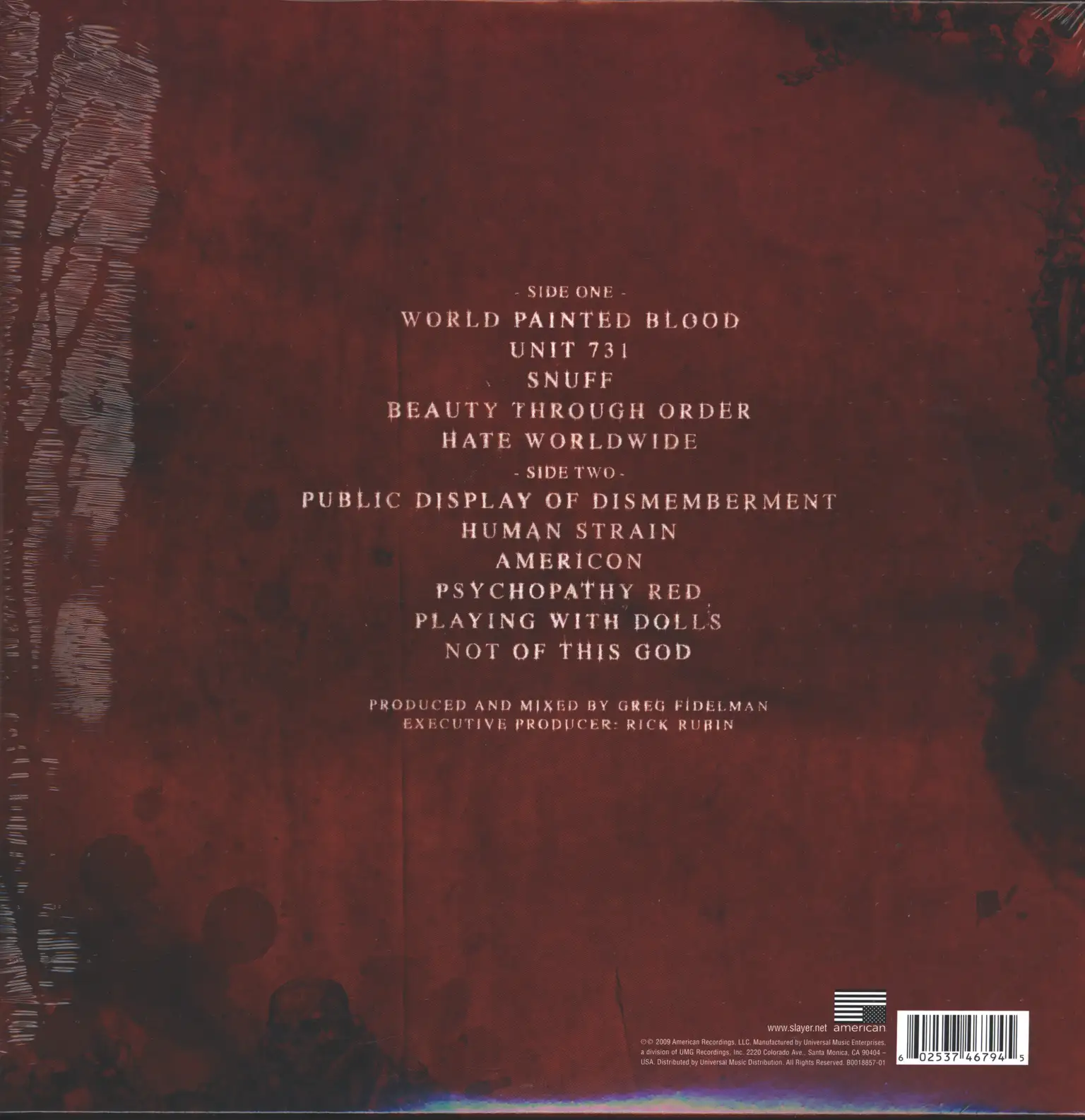 Slayer: World Painted Blood, LP (Vinyl)