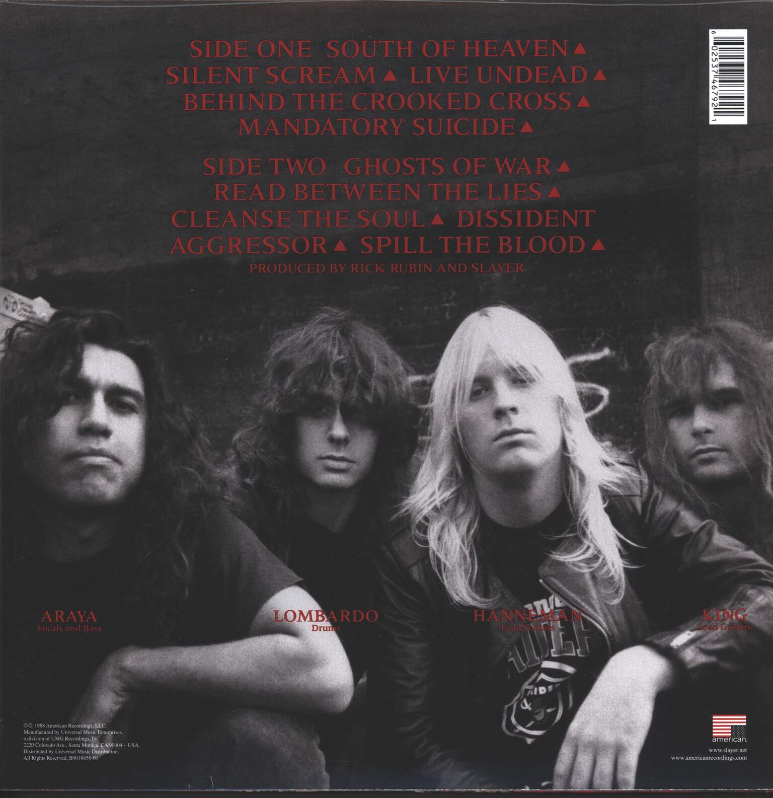Slayer: South Of Heaven, LP (Vinyl)