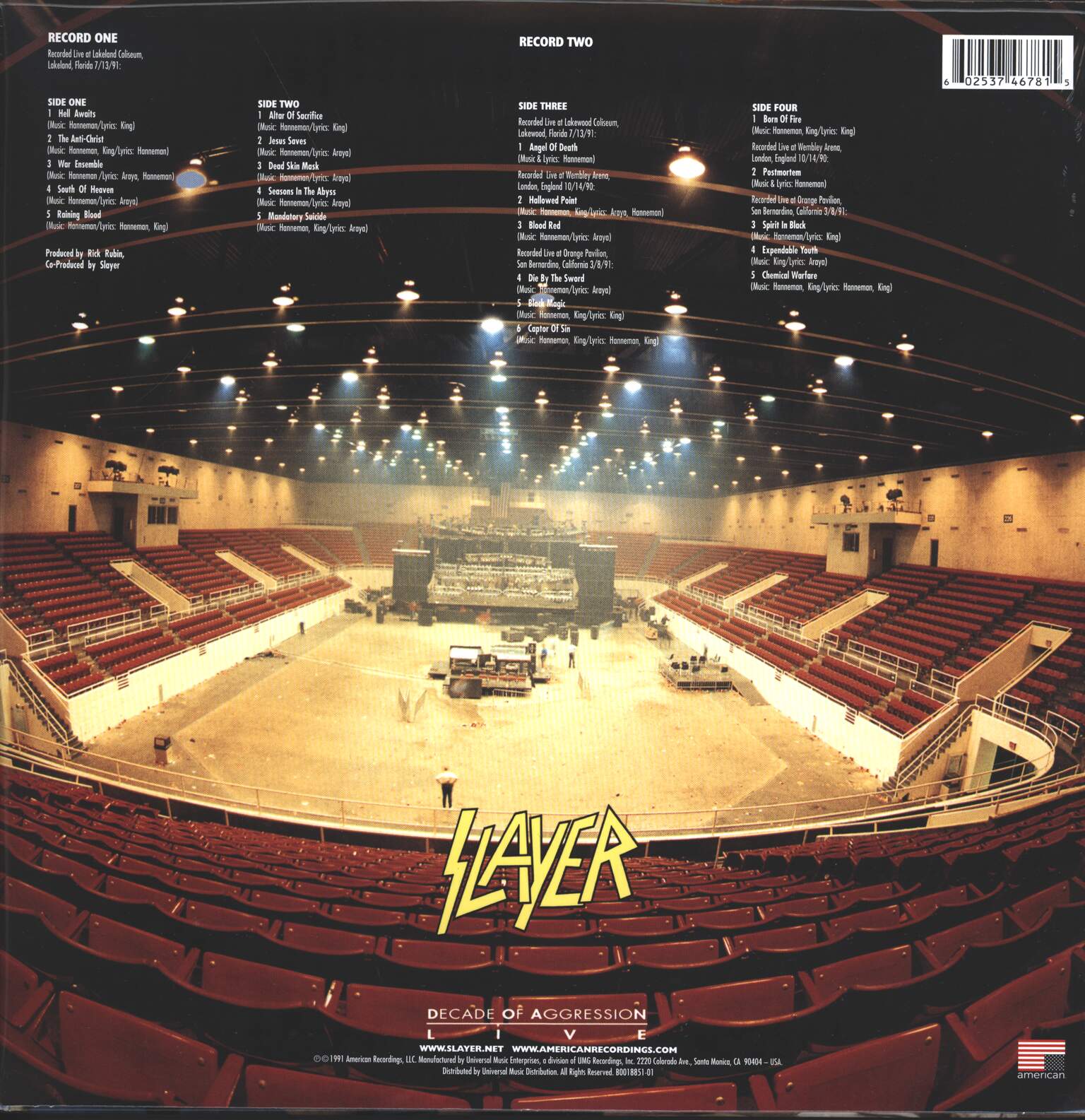 Slayer: Decade Of Aggression Live, 2×LP (Vinyl)