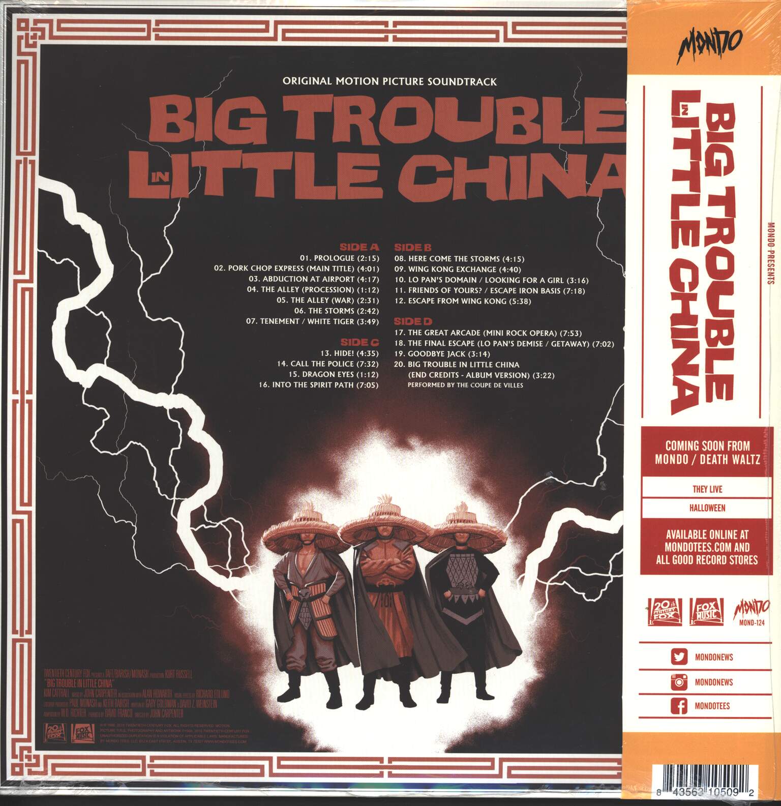 John Carpenter: Big Trouble In Little China (Original Motion Picture Soundtrack), 2×LP (Vinyl)