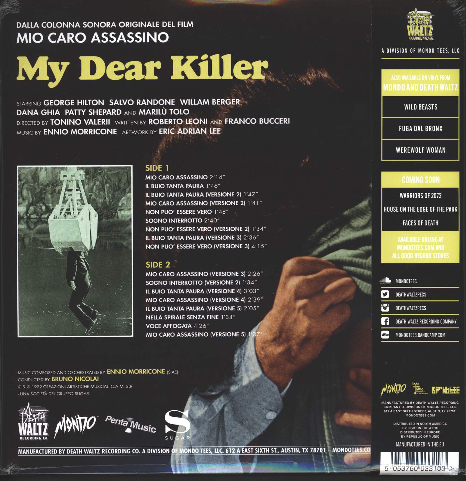 Ennio Morricone: My Dear Killer, LP (Vinyl)
