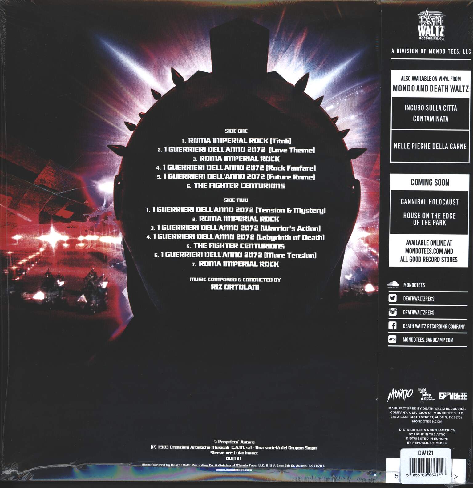 Riz Ortolani: I Guerrieri Dell'Anno 2072 - Original Motion Picture Soundtrack, LP (Vinyl)