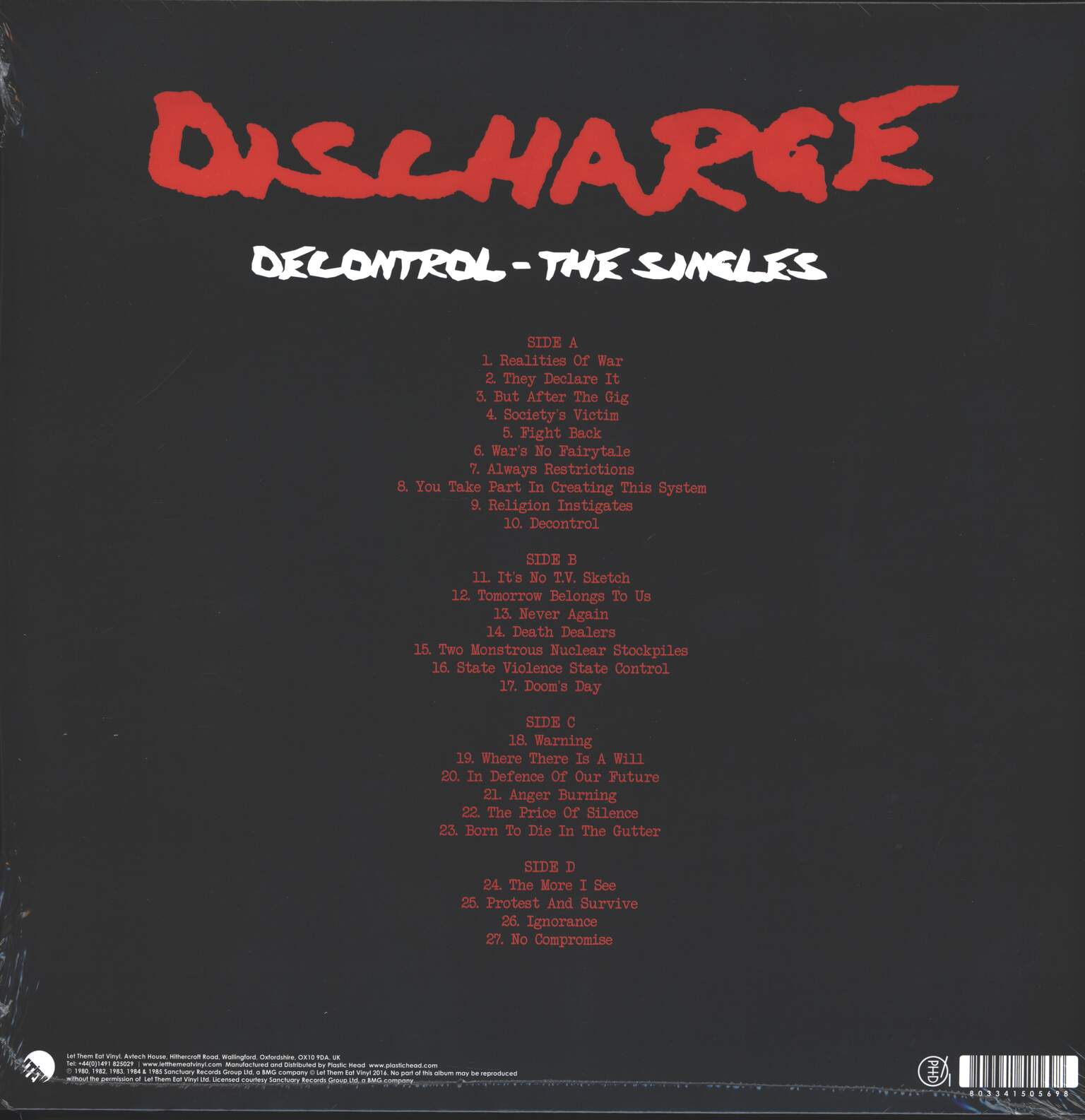 Discharge: Decontrol - The Singles, 2×LP (Vinyl)