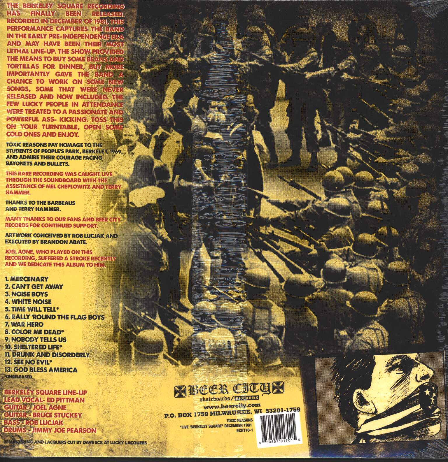 Toxic Reasons: Live Berkeley Square December 1981, LP (Vinyl)