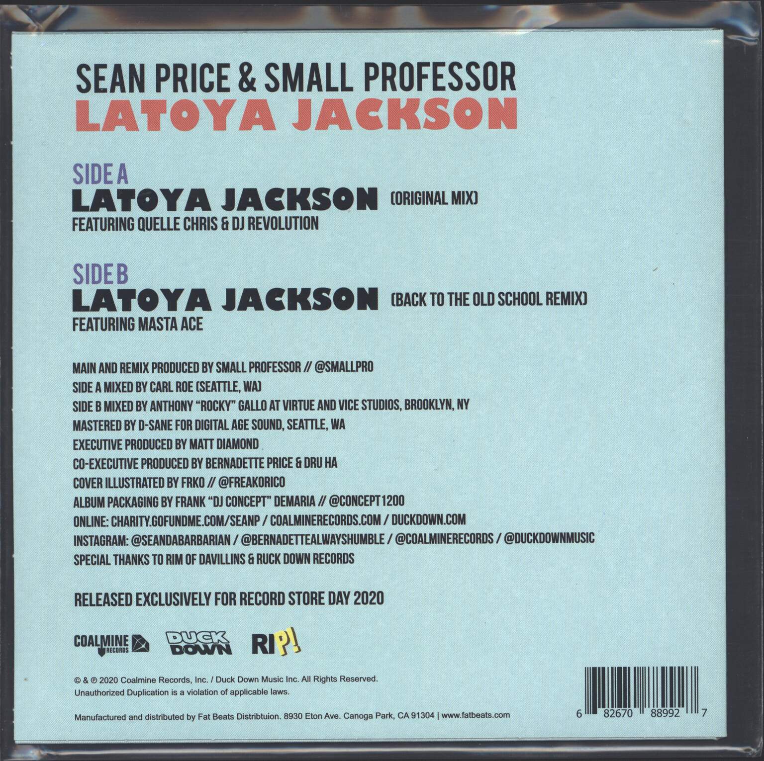 Sean Price: Latoya Jackson ft. Masta Ace, 7" Single (Vinyl)
