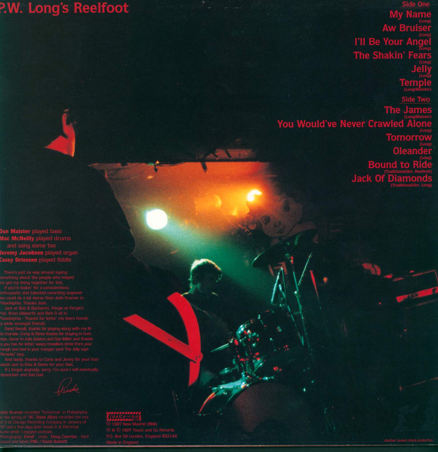P. W. Long's Reelfoot: We Didn't See You On Sunday, LP (Vinyl)