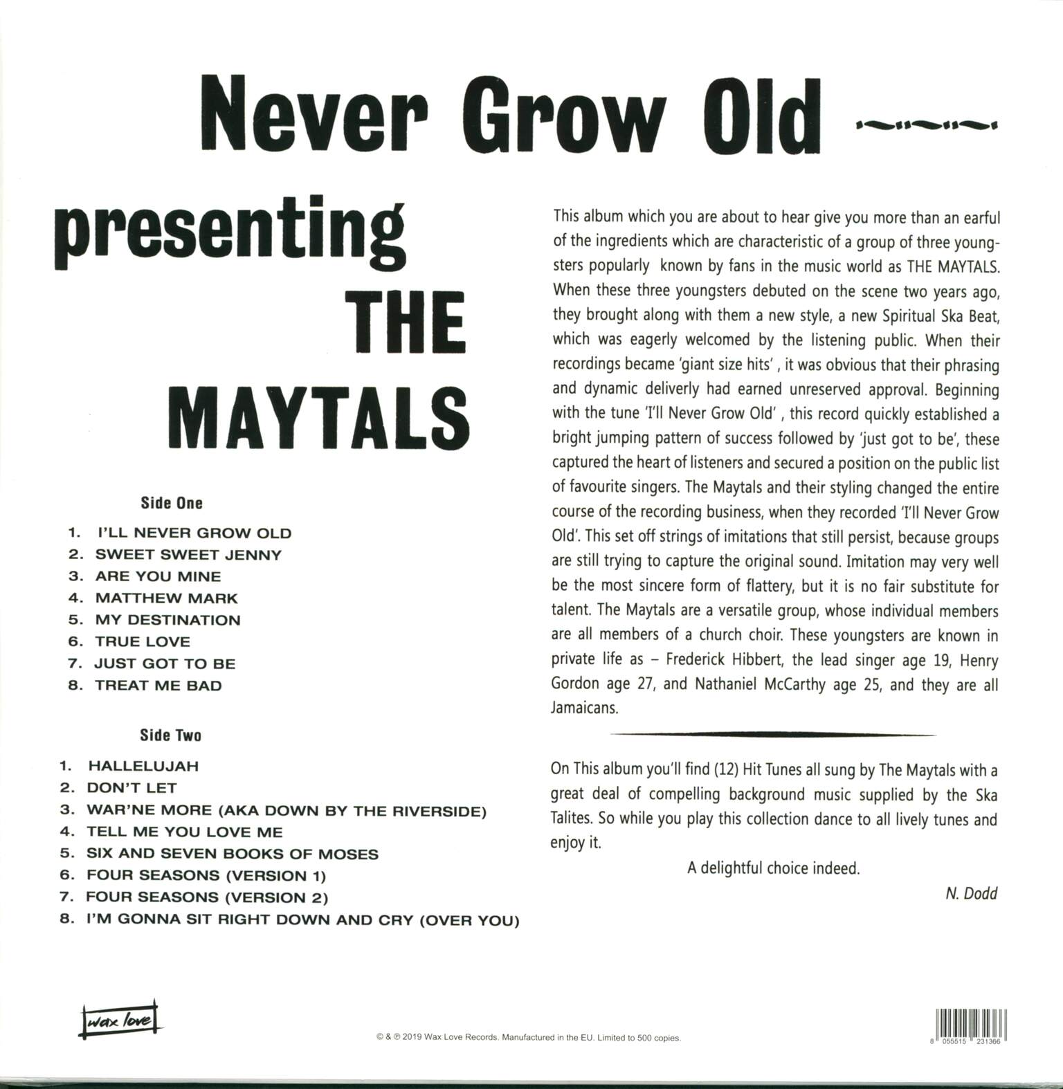 The Maytals: Never Grow Old, LP (Vinyl)