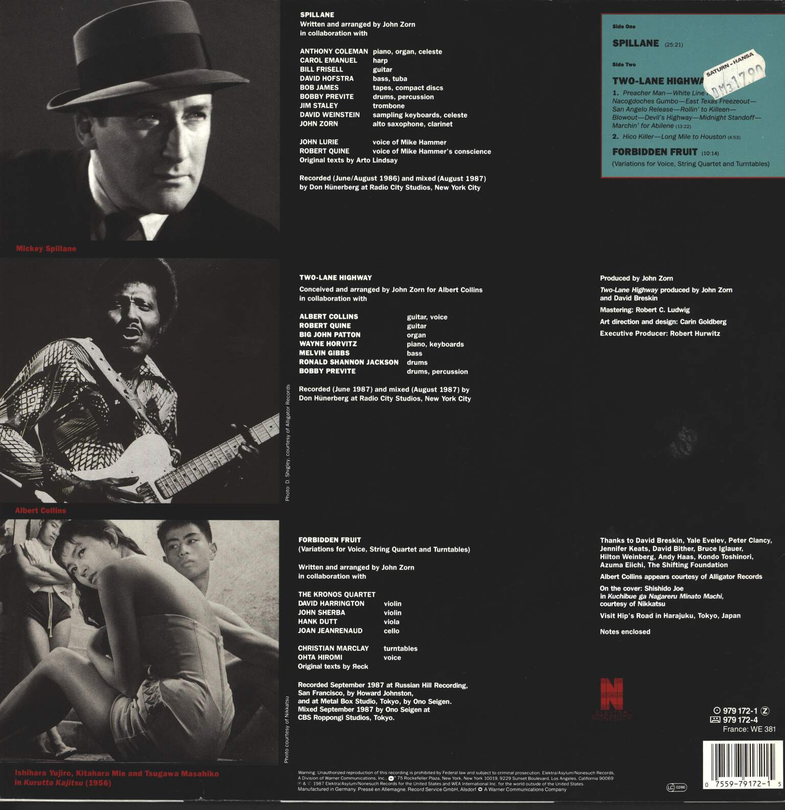 John Zorn: Spillane, LP (Vinyl)