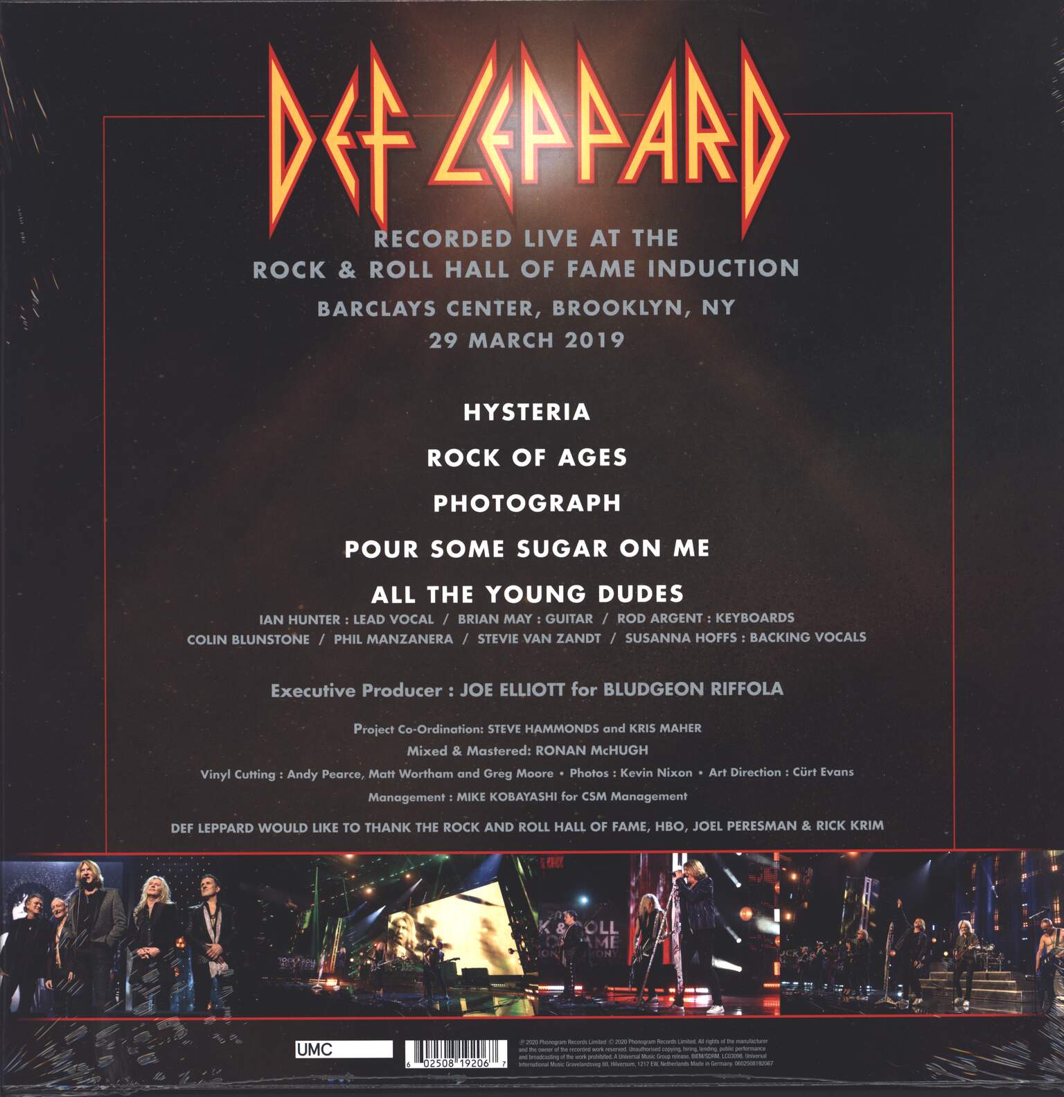Def Leppard: Rock & Roll Hall Of Fame 29 March 2019, 12" Maxi Single (Vinyl)