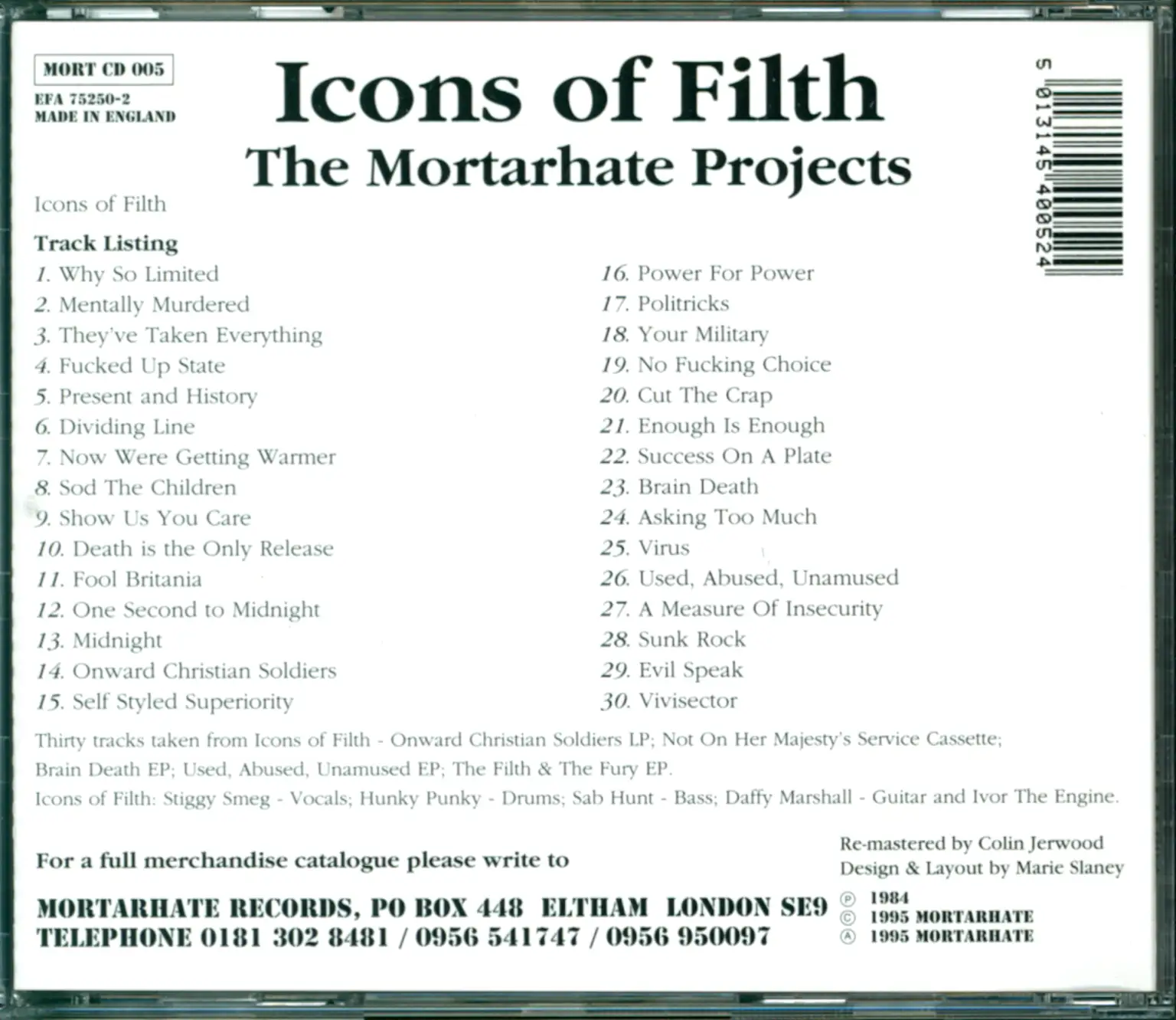 Icons Of Filth: The Mortarhate Projects, CD