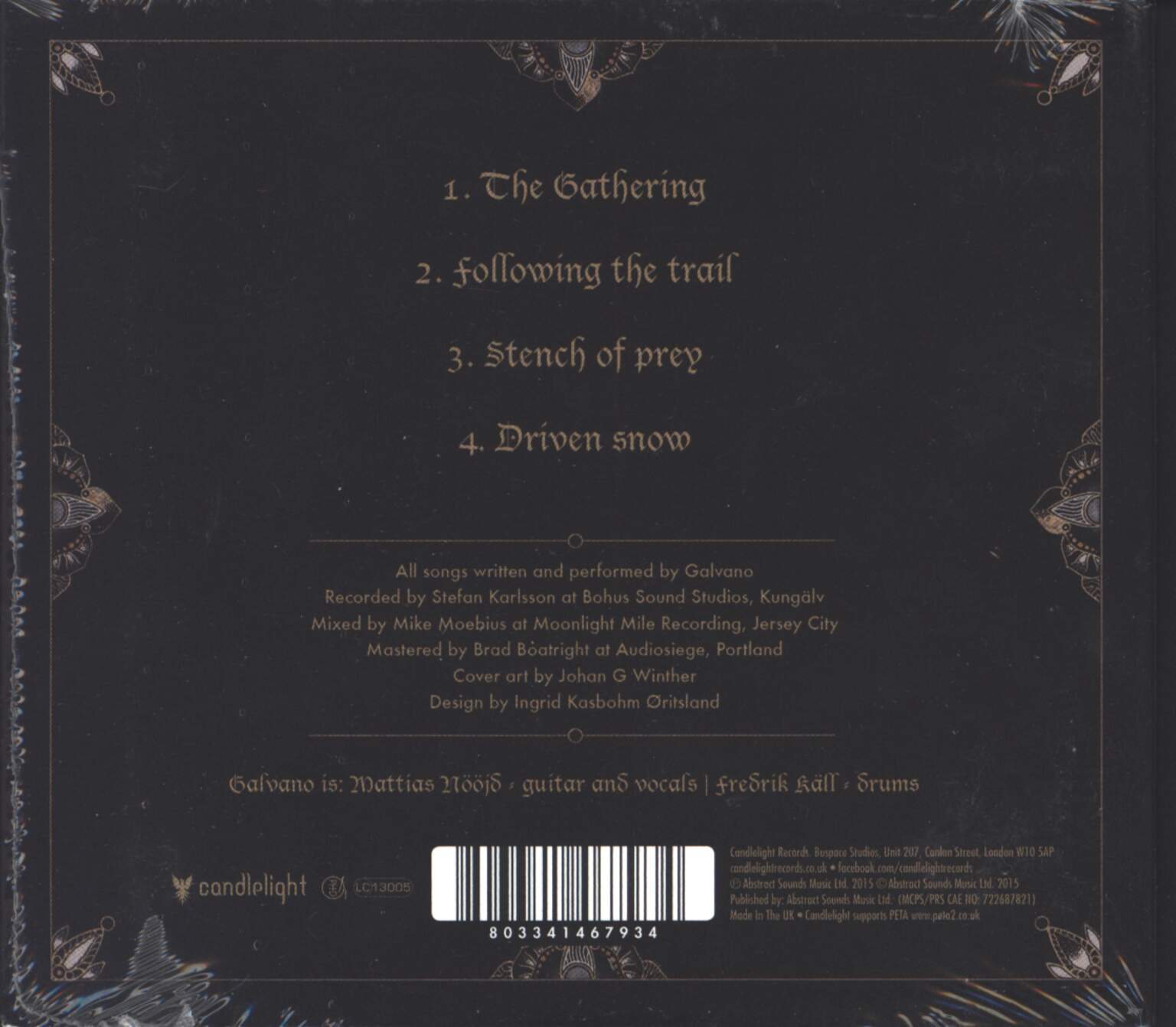 Galvano: Trail Of The Serpent, CD