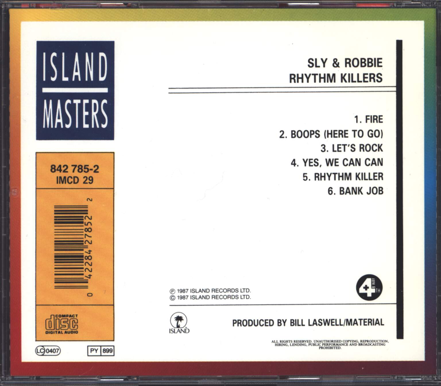 Sly + Robbie: Rhythm Killers, CD