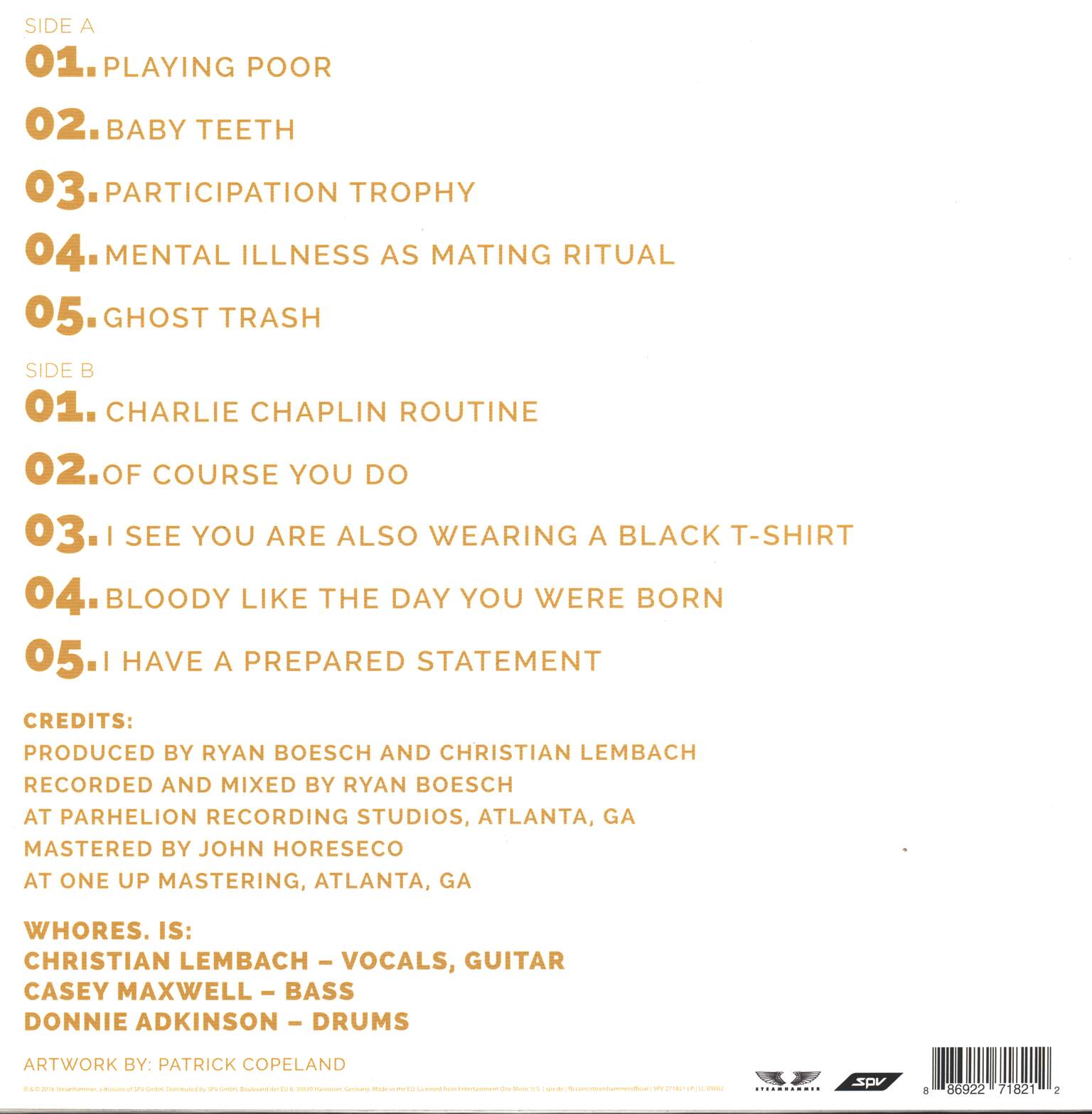 Whores.: Gold., LP (Vinyl)