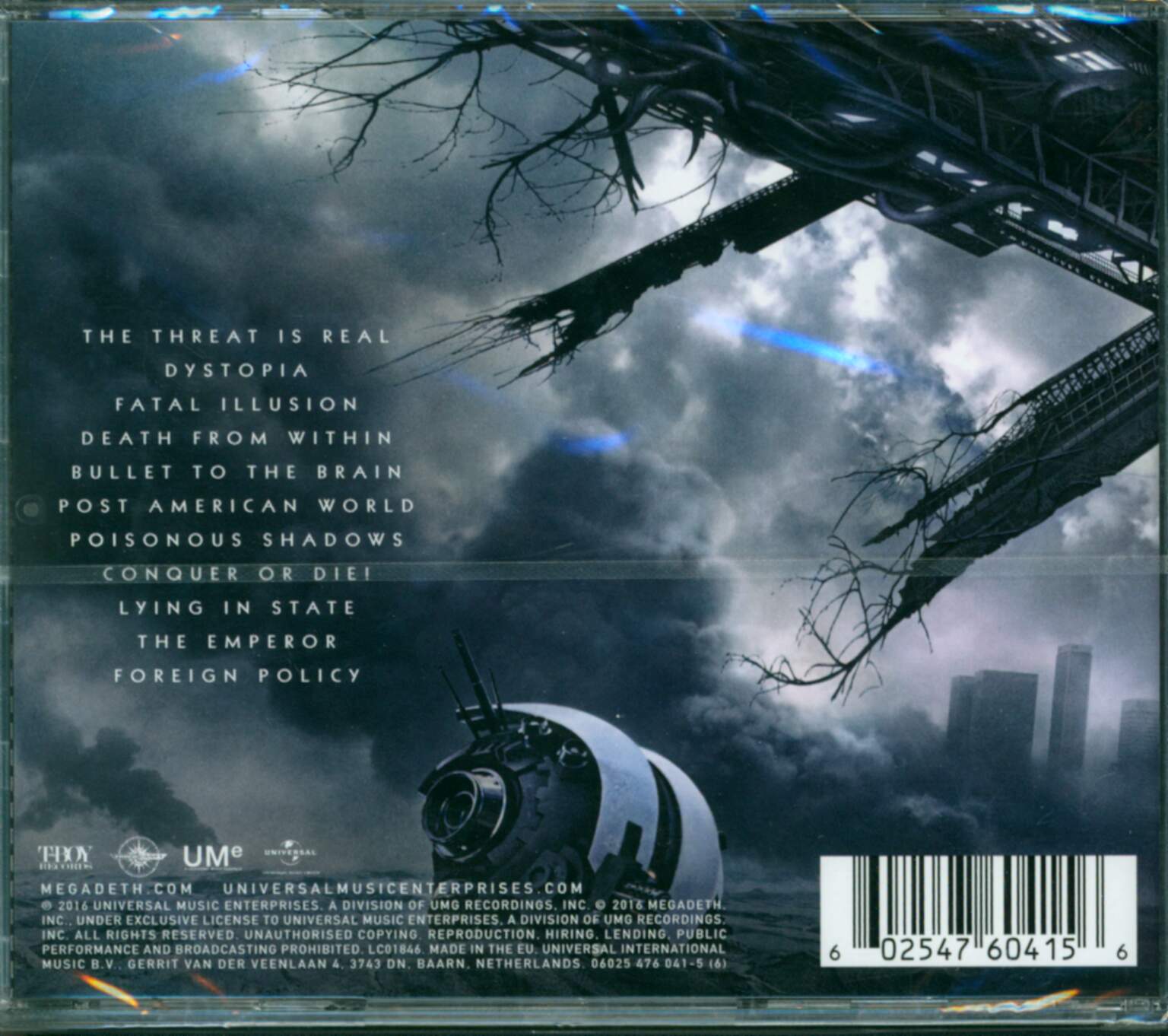 Megadeth: Dystopia, CD
