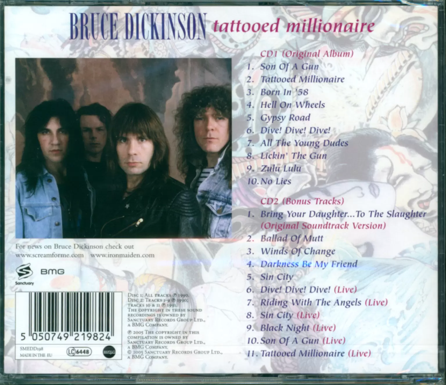 Bruce Dickinson: Tattooed Millionaire, CD