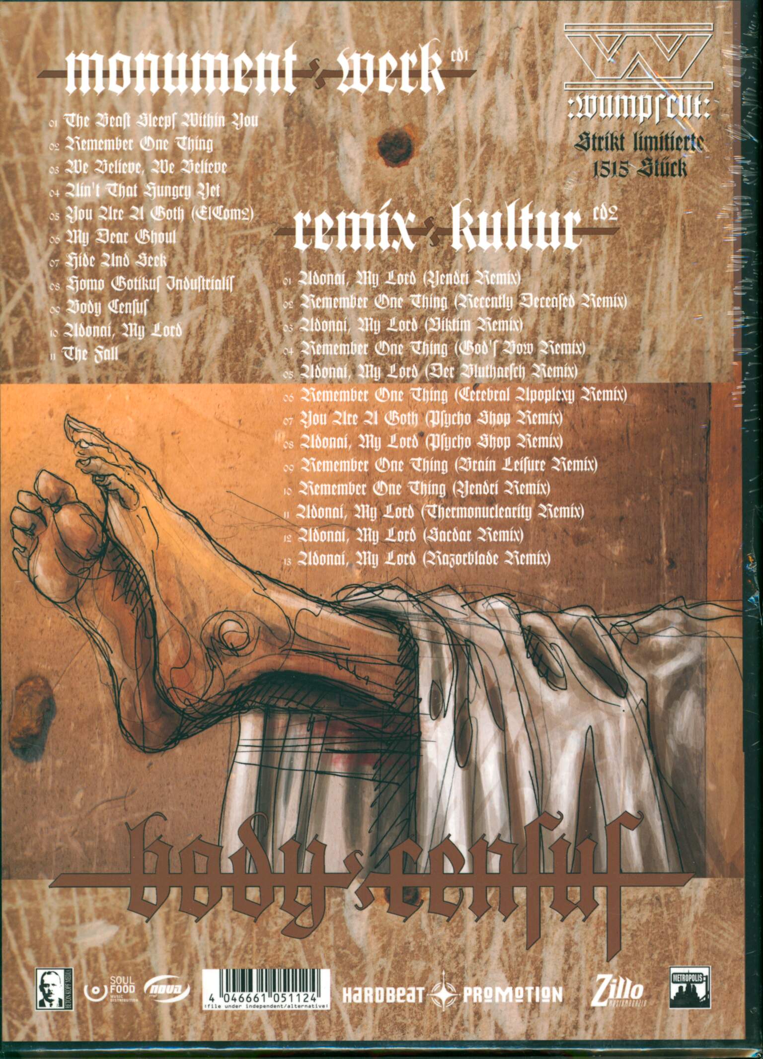 Wumpscut: Body Census Box, 2×CD